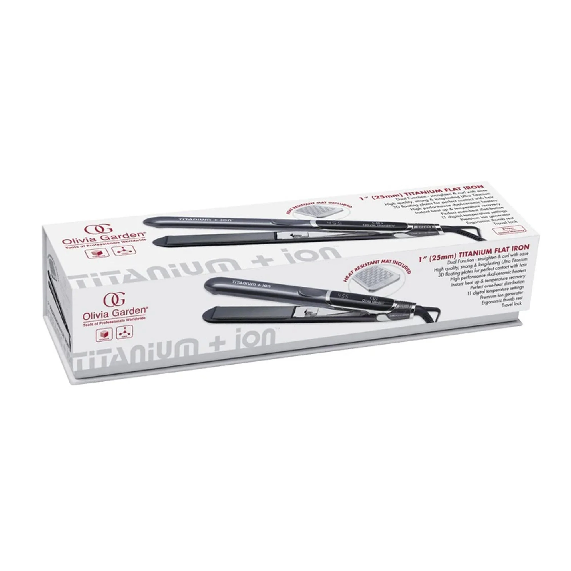 Olivia Garden Titanium Flat Iron, 1" - Image 4