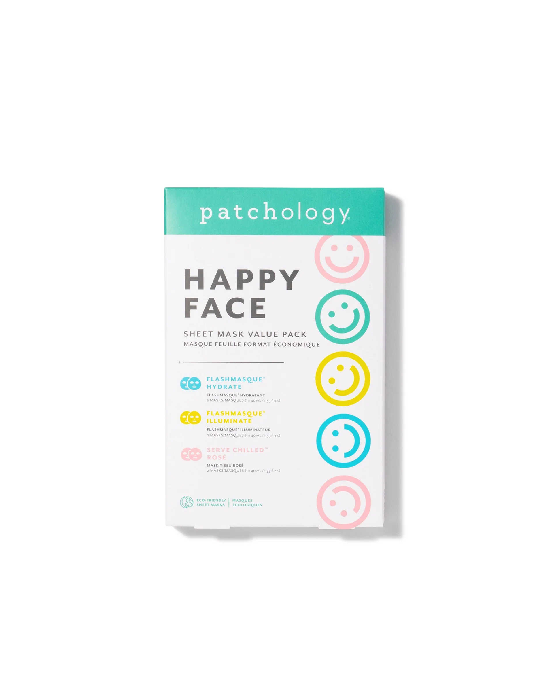 Patchology Happy Face Sheet Mask Trial Kit - Image 2
