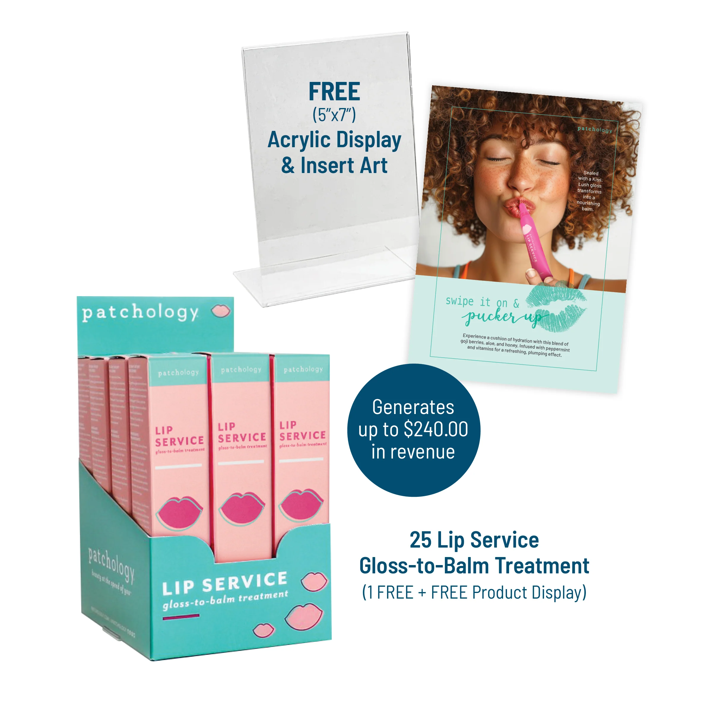 Patchology Lip Service Gloss-to-Balm Treatment Retailer Success Kit