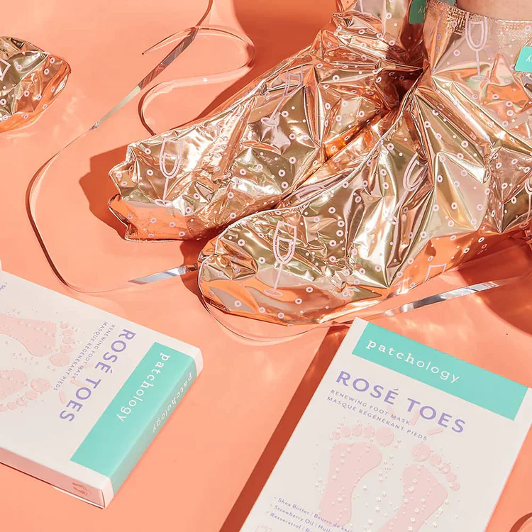 Patchology Serve Chilled Rosé Toes, Renewing & Protecting Foot Mask, 1 ct - Image 3