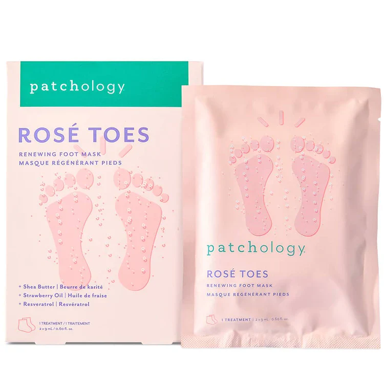 Patchology Serve Chilled Rosé Toes, Renewing & Protecting Foot Mask, 1 ct - Image 4