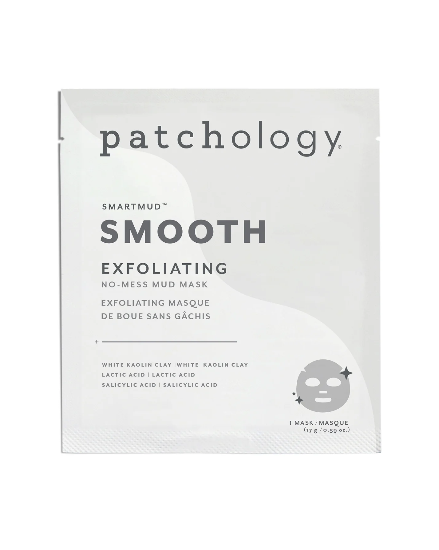 Patchology SmartMud Smooth Exfoliating No-Mess Mud Mask, 1 ct