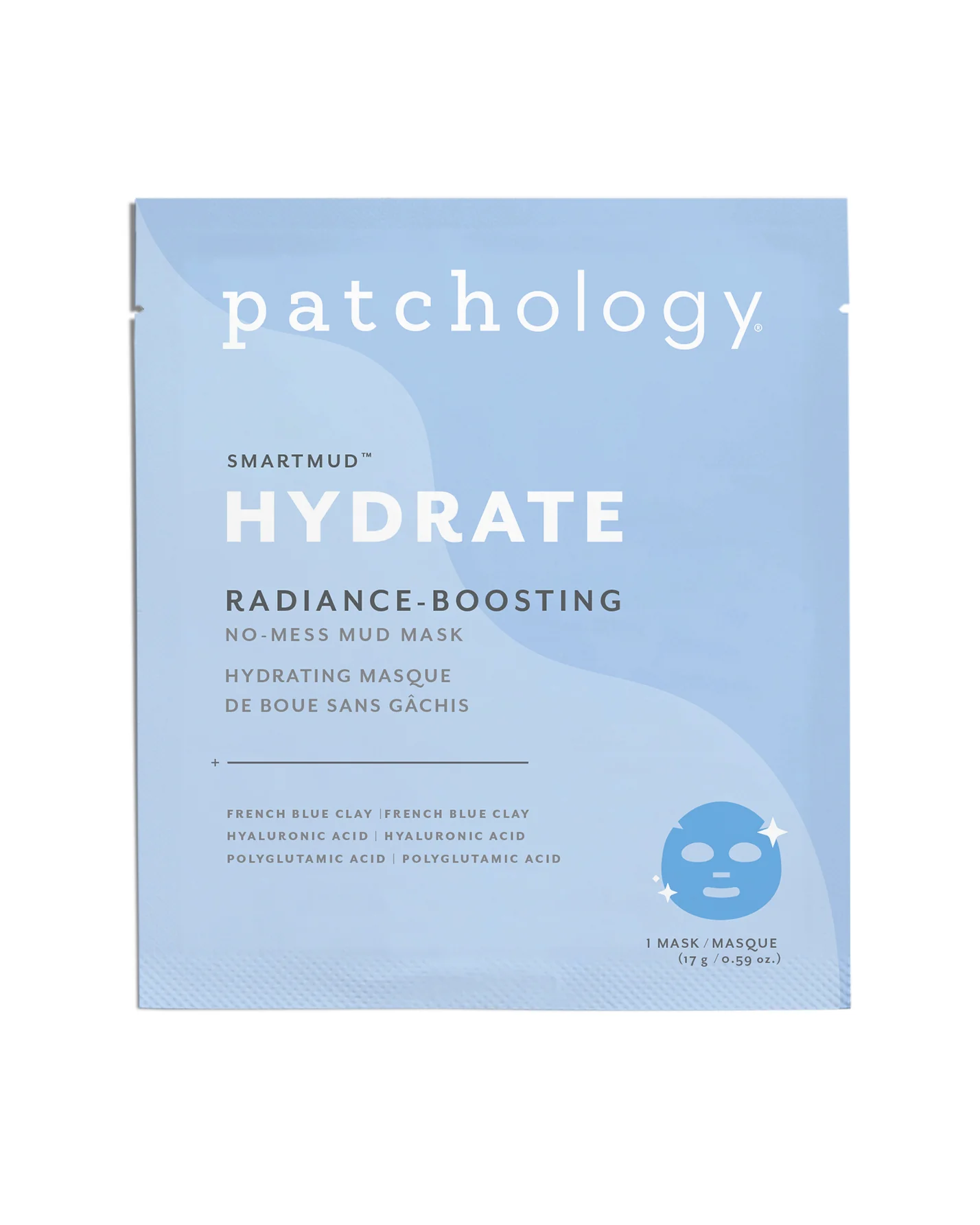 Patchology SmartMud Hydrate Radiance-Boosting No-Mess Mud Mask, 1 ct