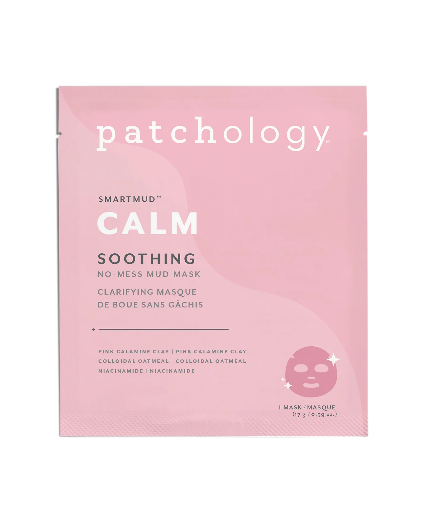 Patchology SmartMud Calm Soothing No-Mess Mud Mask, 1 ct