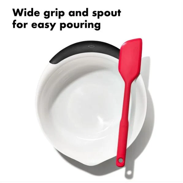 Plastic Mixing Bowl with Non-Slip Base, White, 5 quart - Image 2