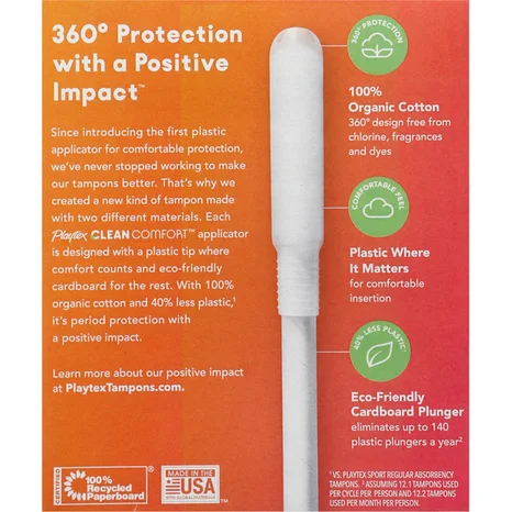 Playtex Clean Comfort Tampons, Super, 16 ct - Image 2