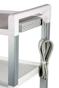 Poly Utility Cart, 3 Shelf, Gray - Image 4