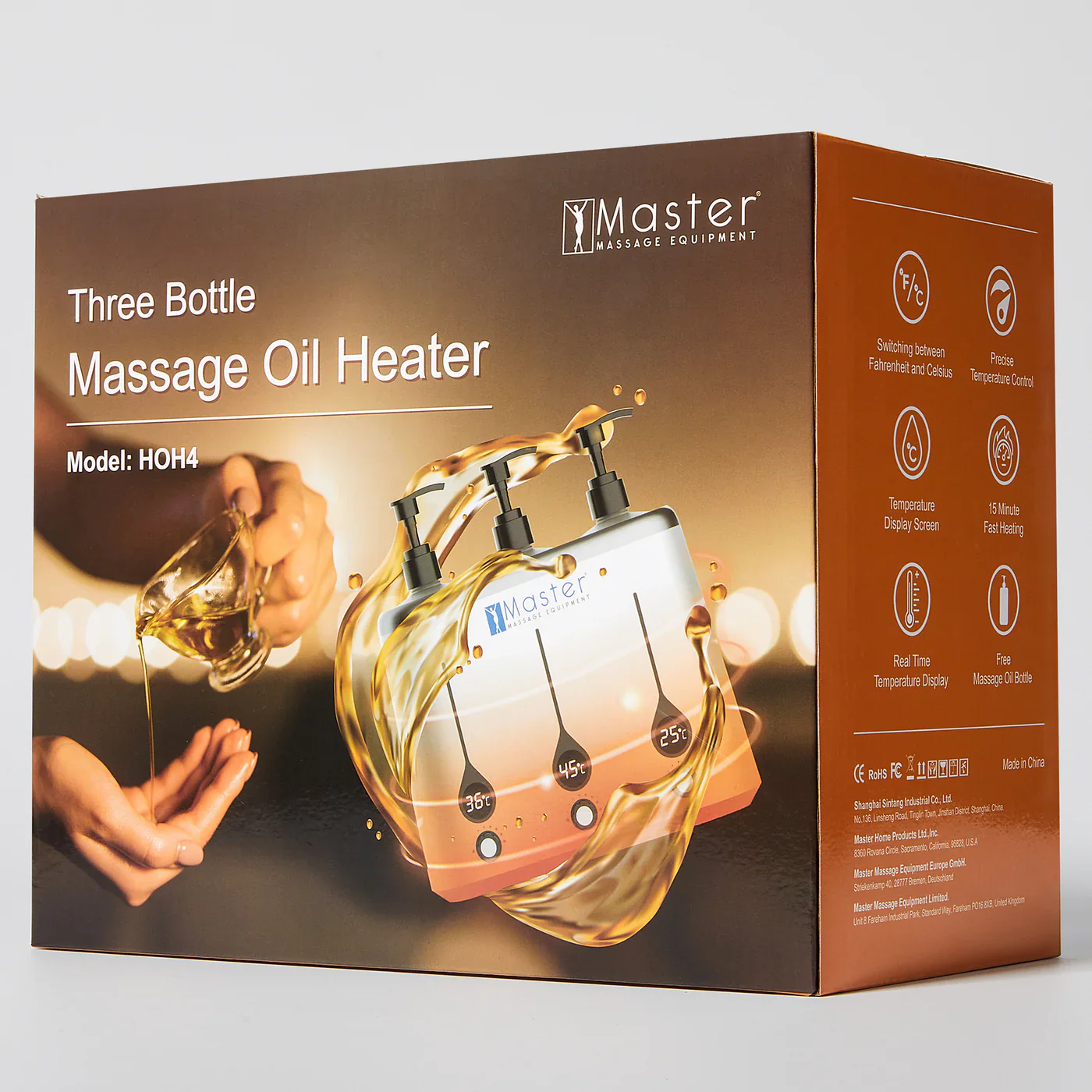Professional Digital Massage Oil & Lotion Warmer, 3 Bottle - Image 3