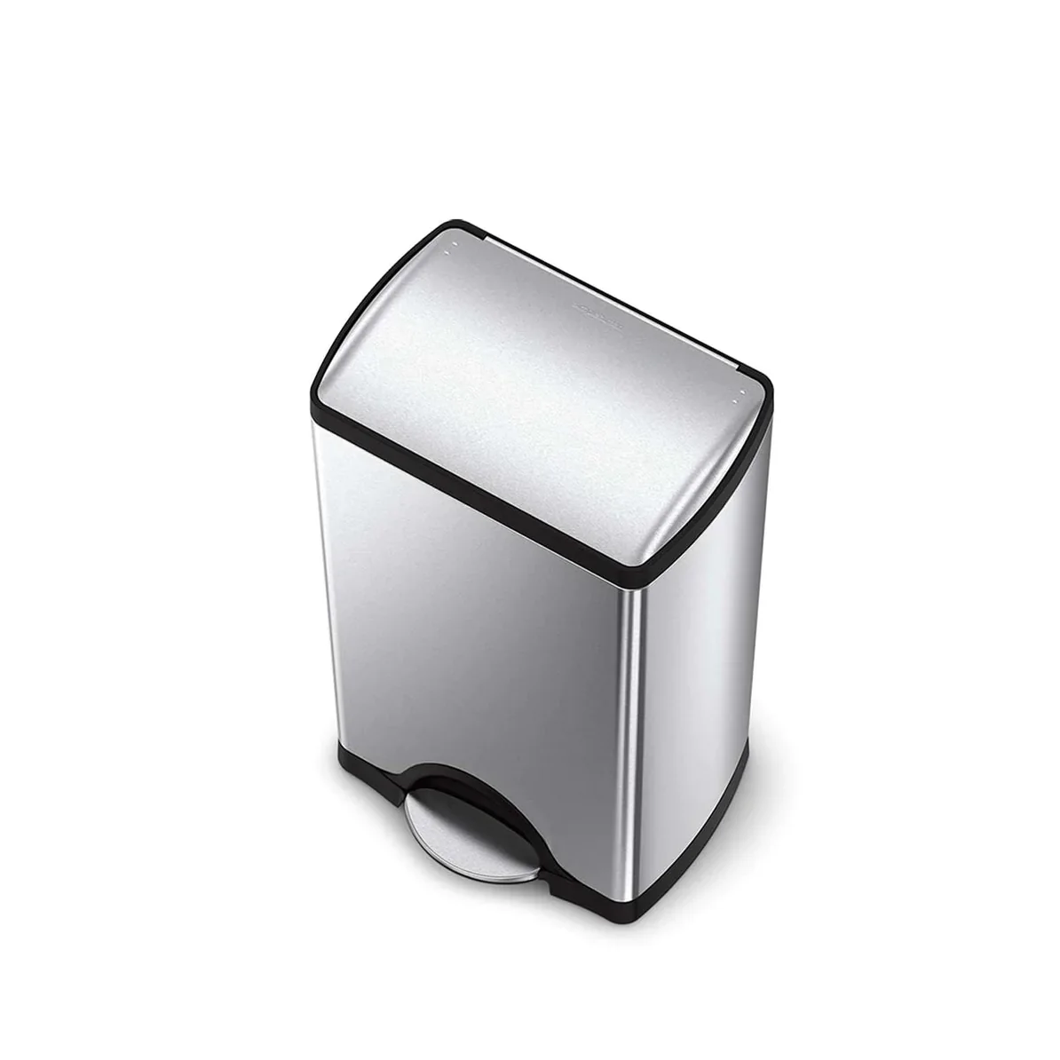 Rectangular Step Trash Can, Brushed Stainless - Image 7