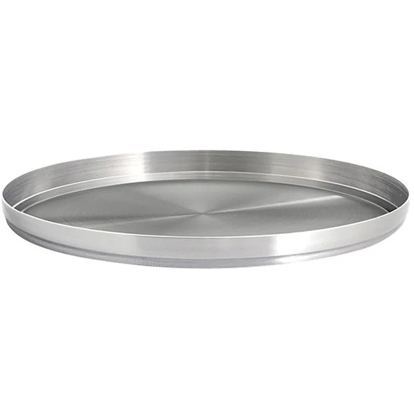 FOH Soho Round Stainless Steel Plate, Silver, 12 ct - Image 2
