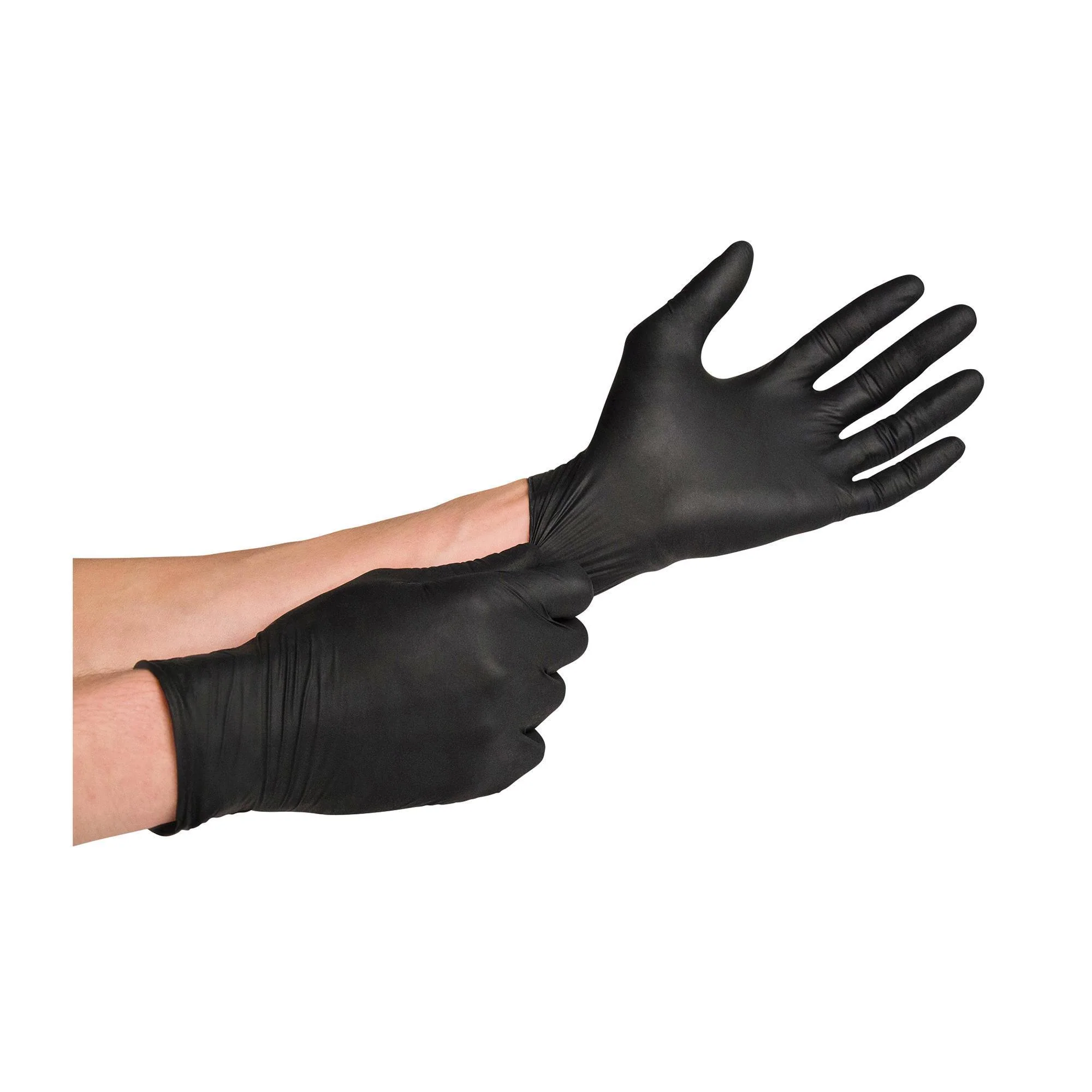 Sanek Black Nitrile Gloves, Large, 100 ct - Image 3