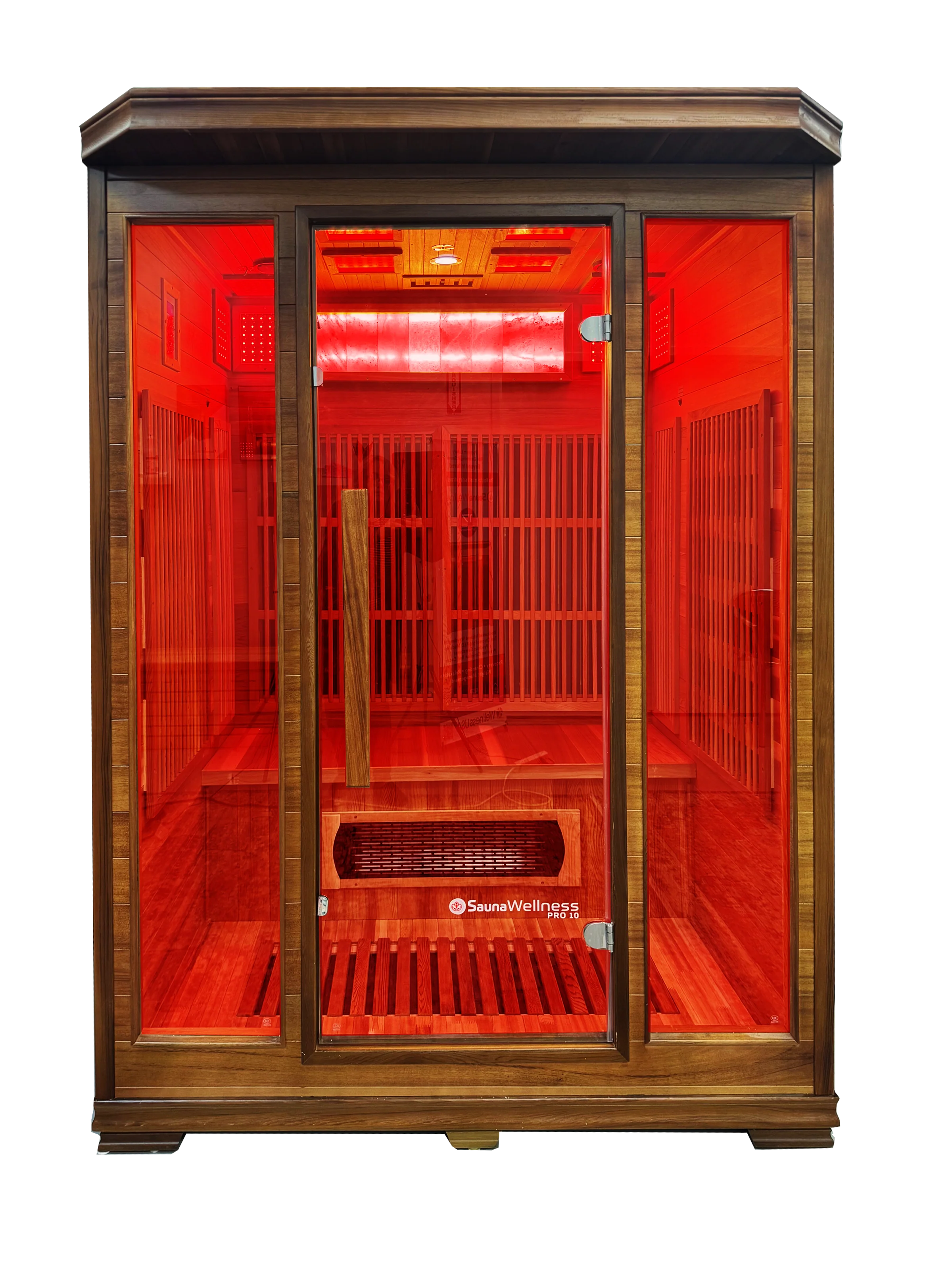 SaunaWellness Pro 10 Full Spectrum Infrared & Chromolight Therapy Sauna, 2 Person, 110v