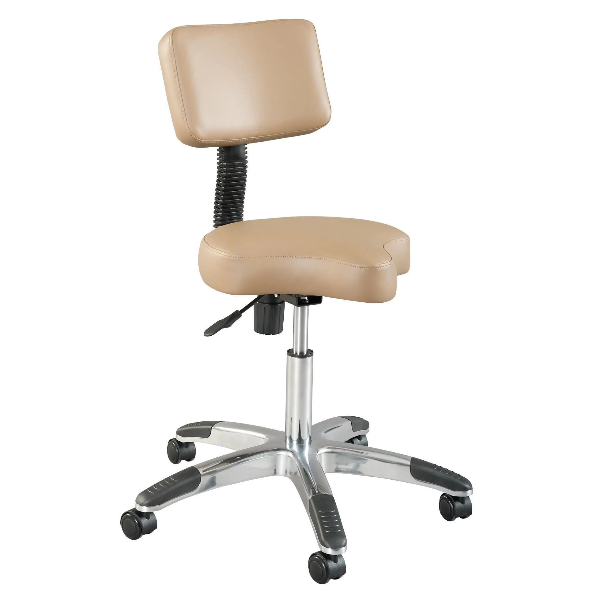 Silhouet-Tone Deluxe Contoured Air-Lift Stool w/Backrest