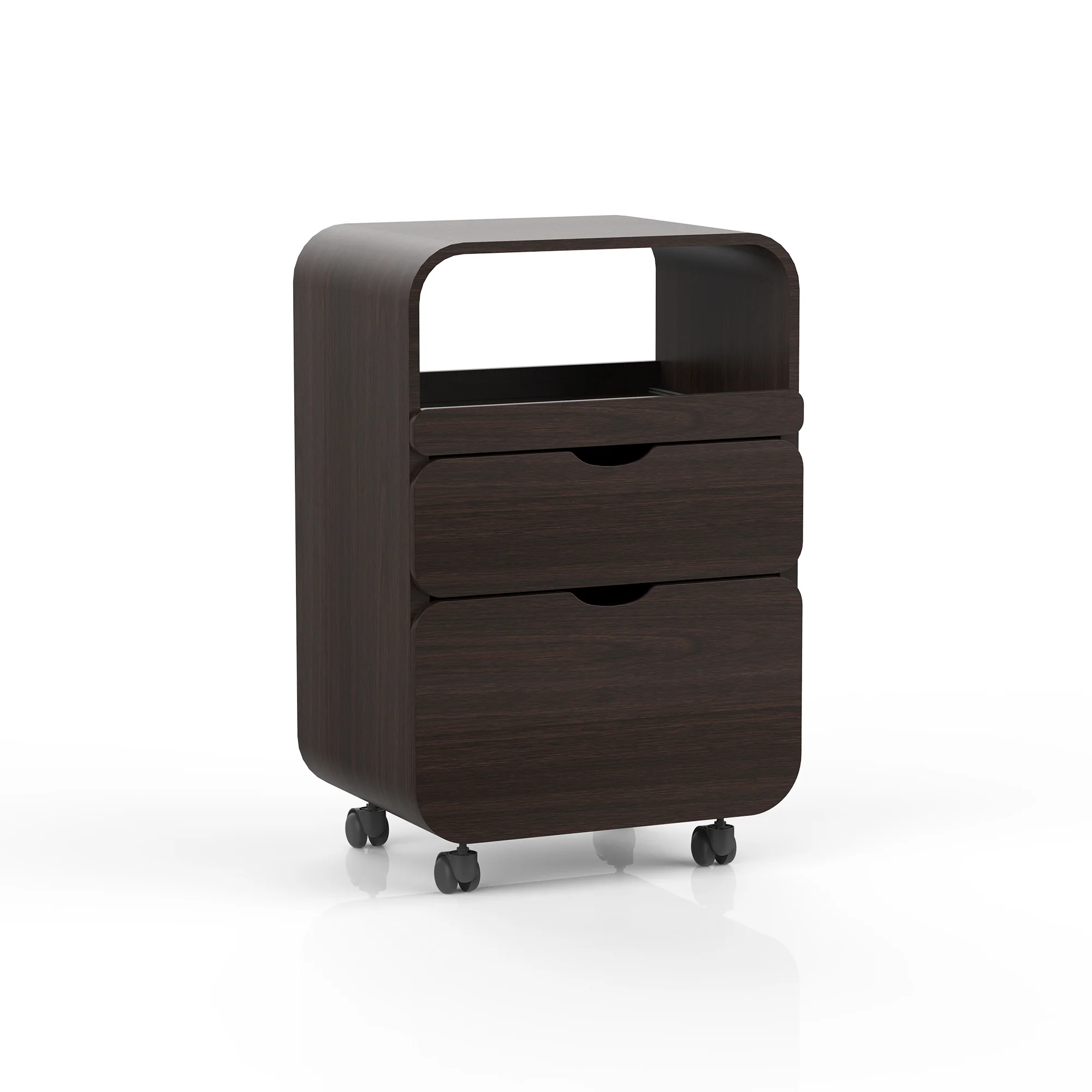 Silverfox Wood Finish Spa Trolley with Drawers - Image 2