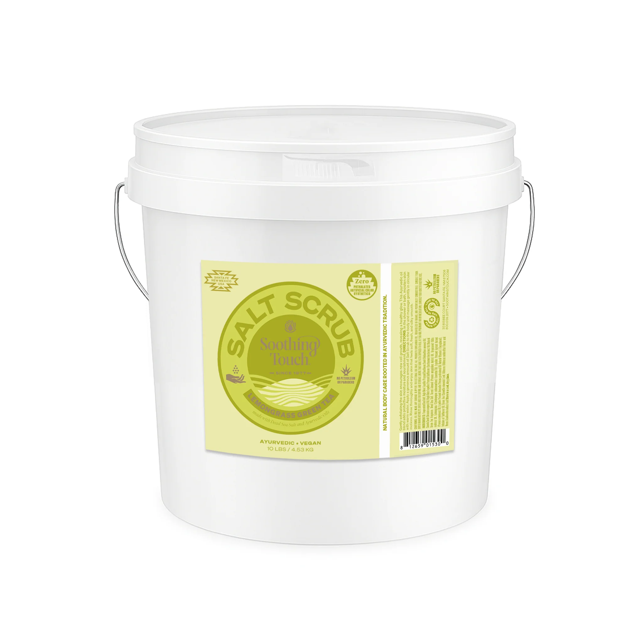 Soothing Touch Salt Scrub, Lemongrass Green Tea, 10 lbs