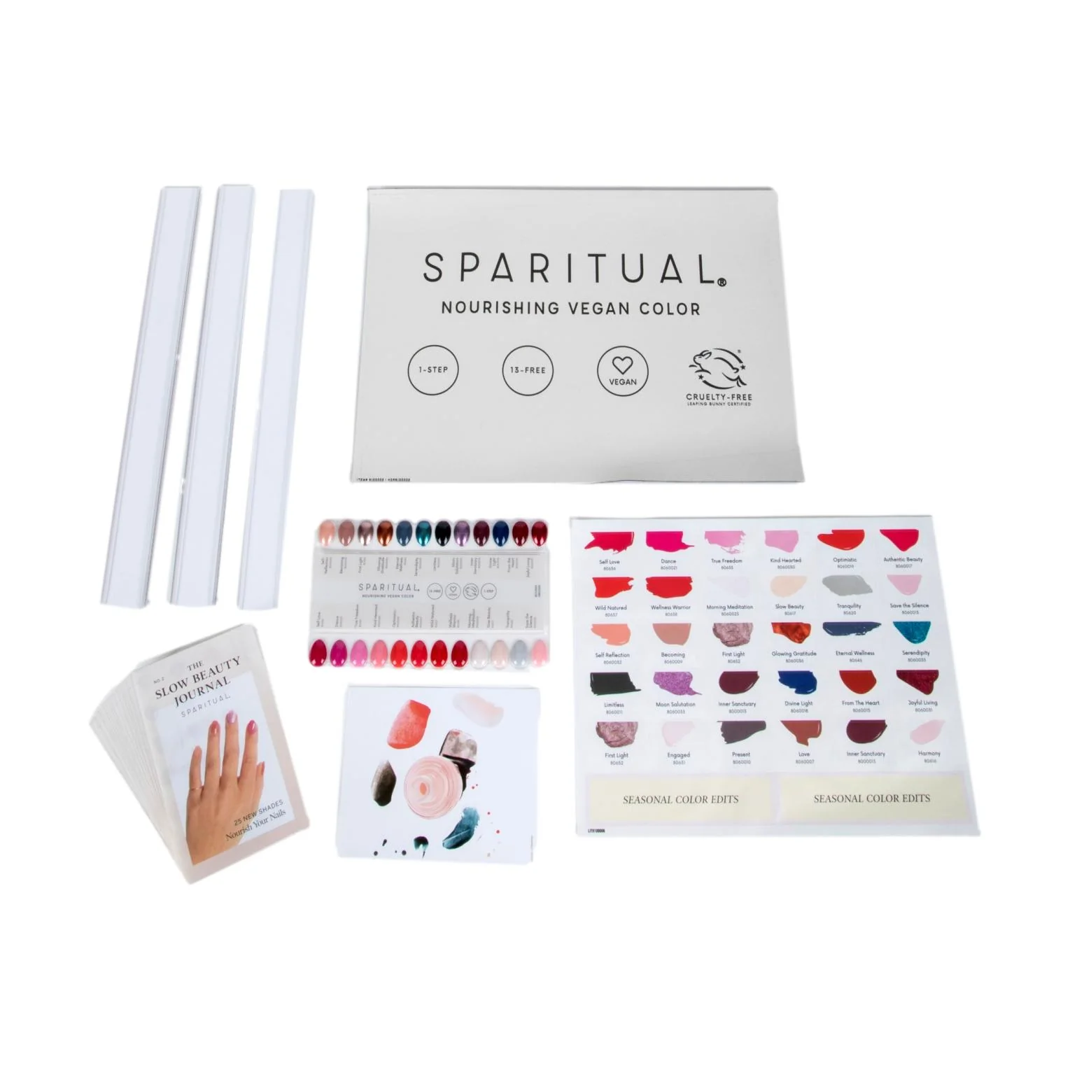 SpaRitual Retro-Kit with Nourishing Vegan Color Lacquers, 3 each of 30 Shades, for Small Display