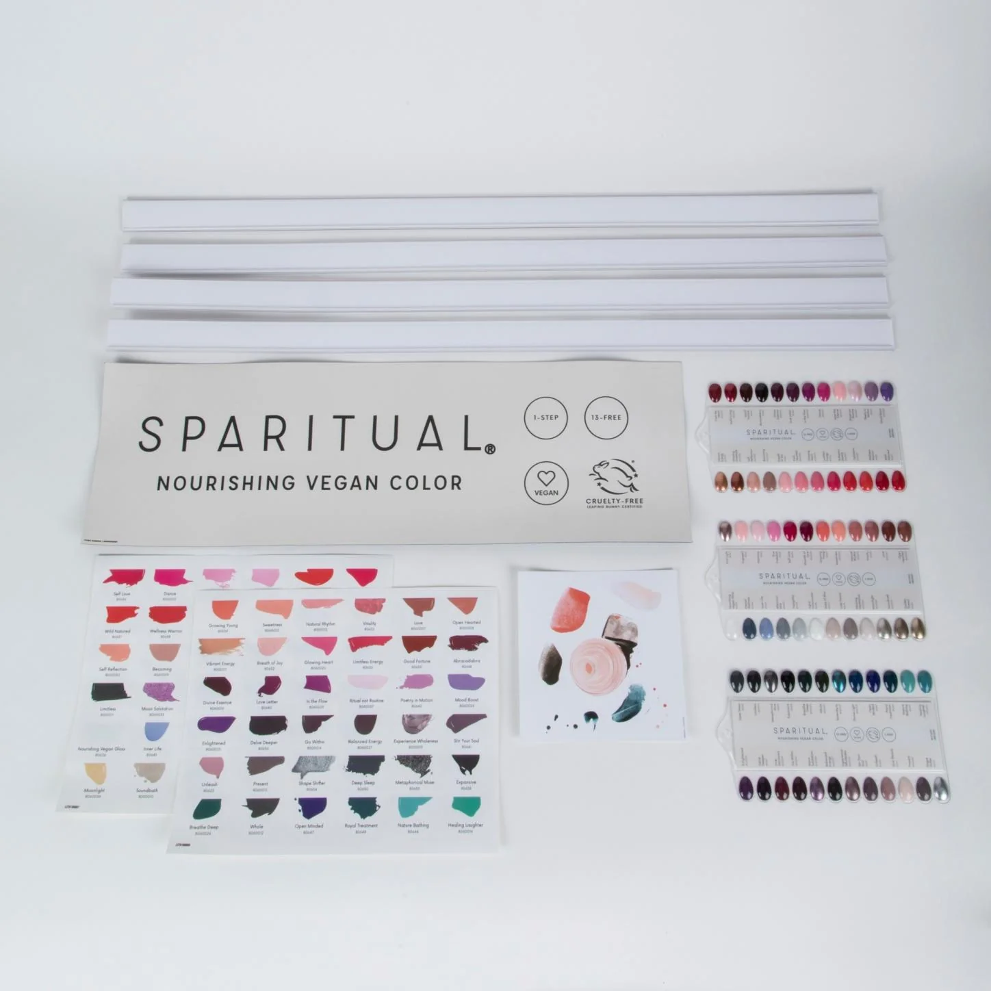 SpaRitual Retro-Kit with Nourishing Vegan Color Lacquers, 3 each of 72 Shades, for Large Display