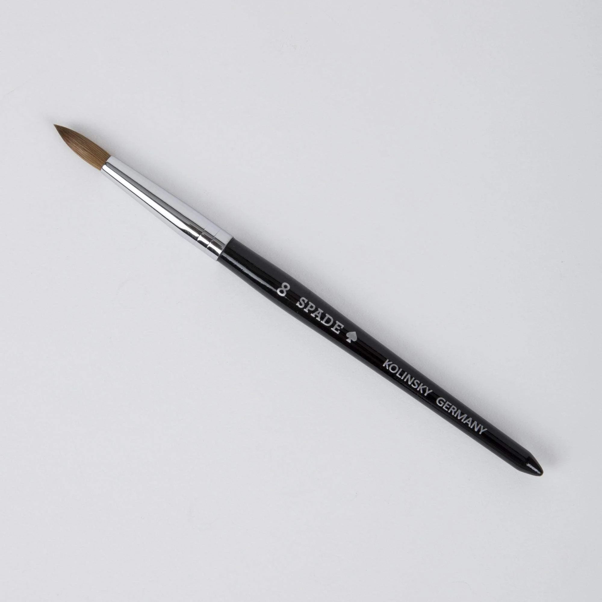 Spade Kolinsky Acrylic Brush, Black #8, #10, and #12 - Image 3