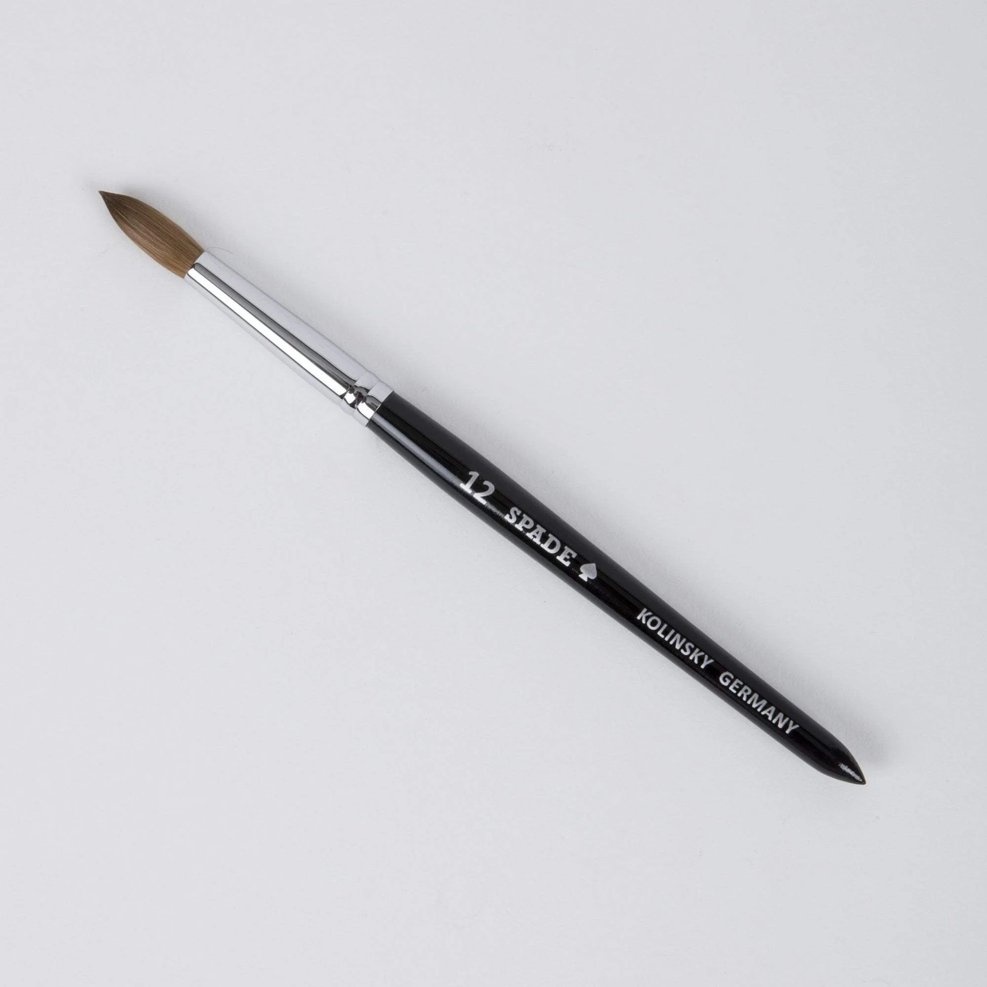 Spade Kolinsky Acrylic Brush, Black #8, #10, and #12 - Image 5