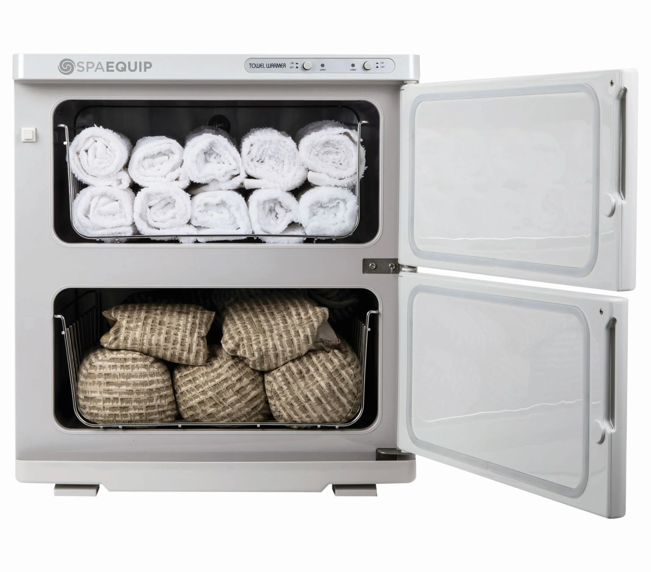 SpaEquip Double UV Hot Towel Cabinet, White - Image 4