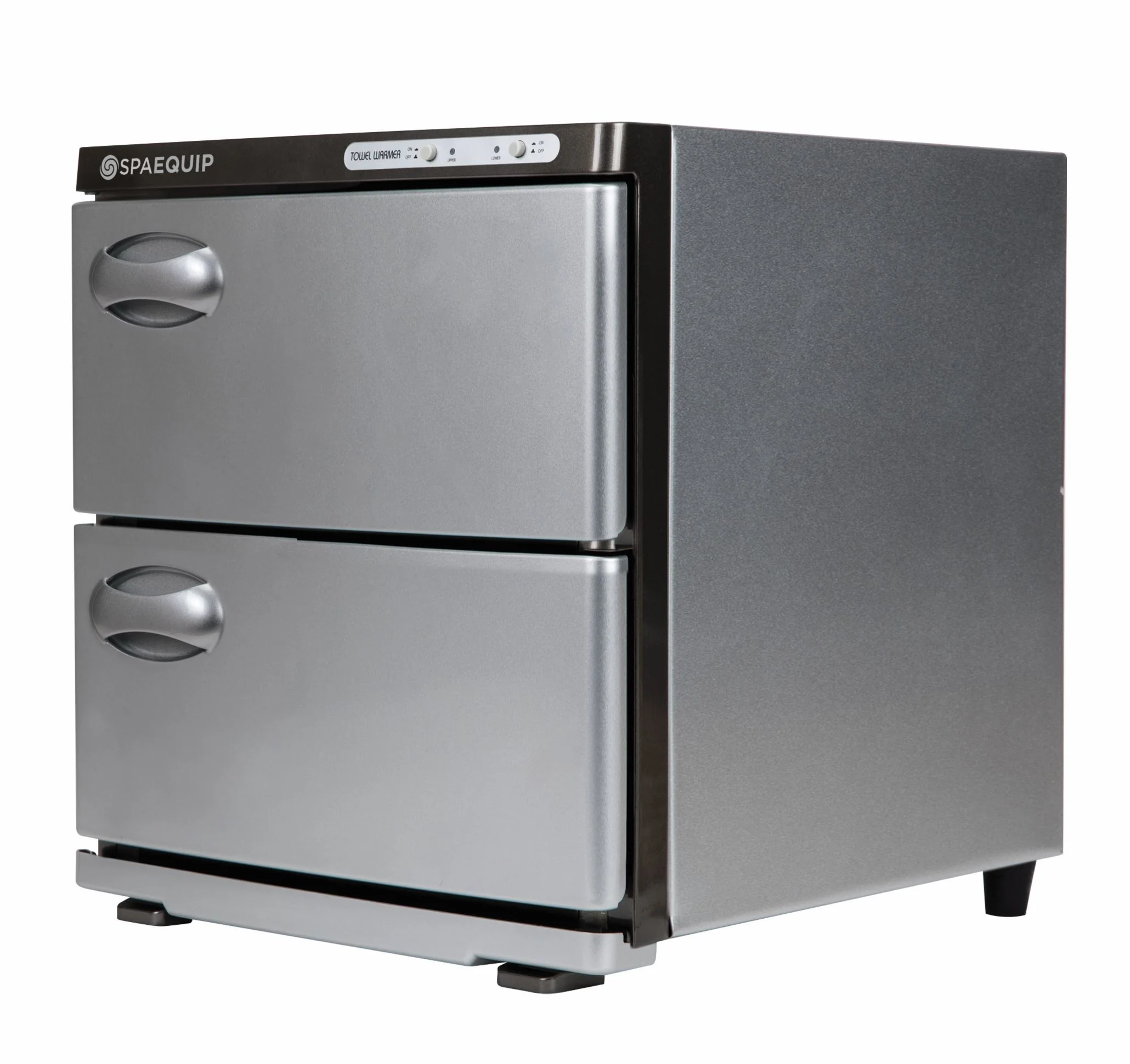 SpaEquip Dual Temperature UV Hot Towel Cabinet, Silver - Image 4
