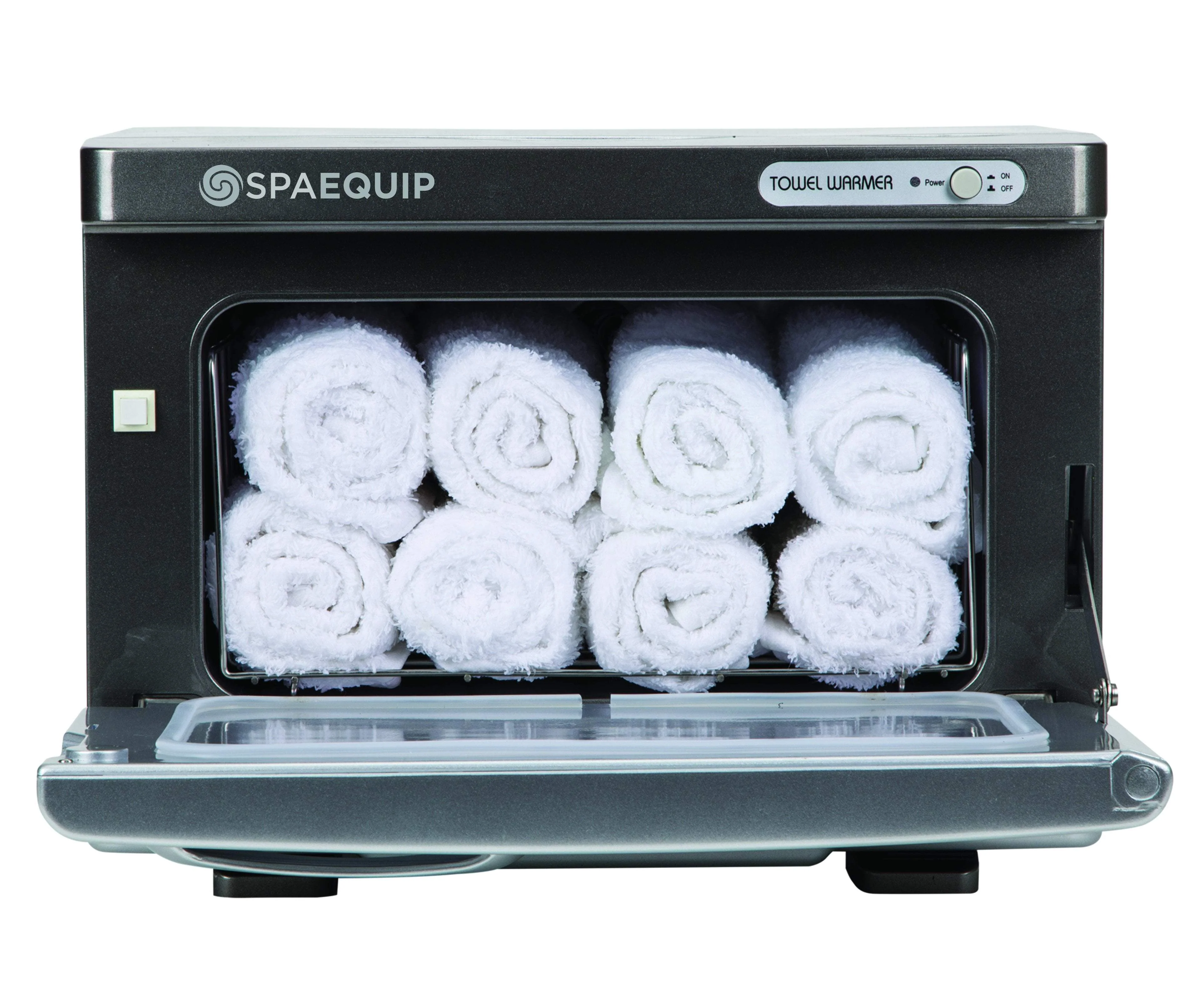 SpaEquip Small UV Hot Towel Cabinet, Silver - Image 4