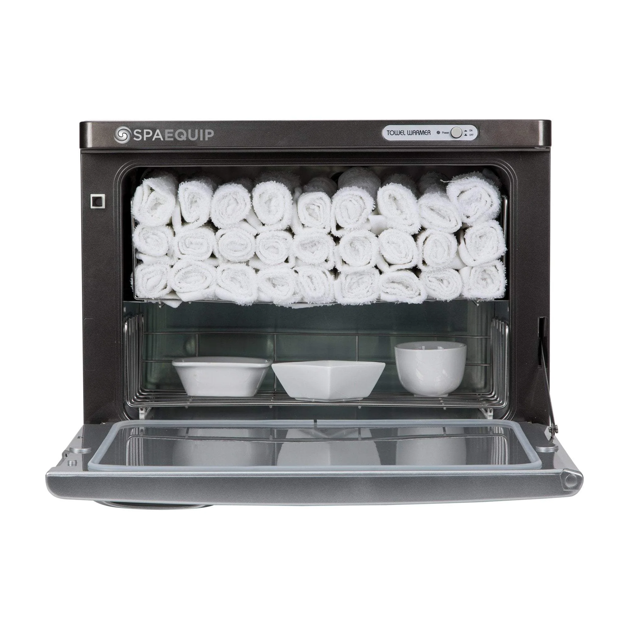 SpaEquip Standard UV Hot Towel Cabinet, Silver - Image 5