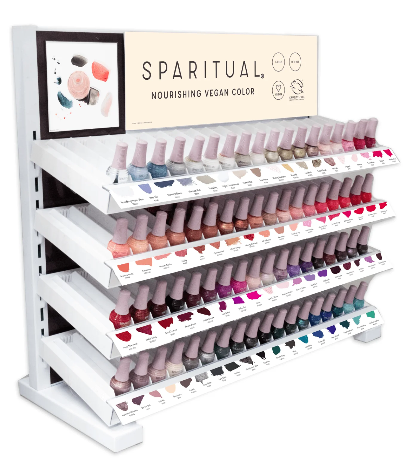 SpaRitual Large Display with Nourishing Vegan Color Lacquers, 72 Shades