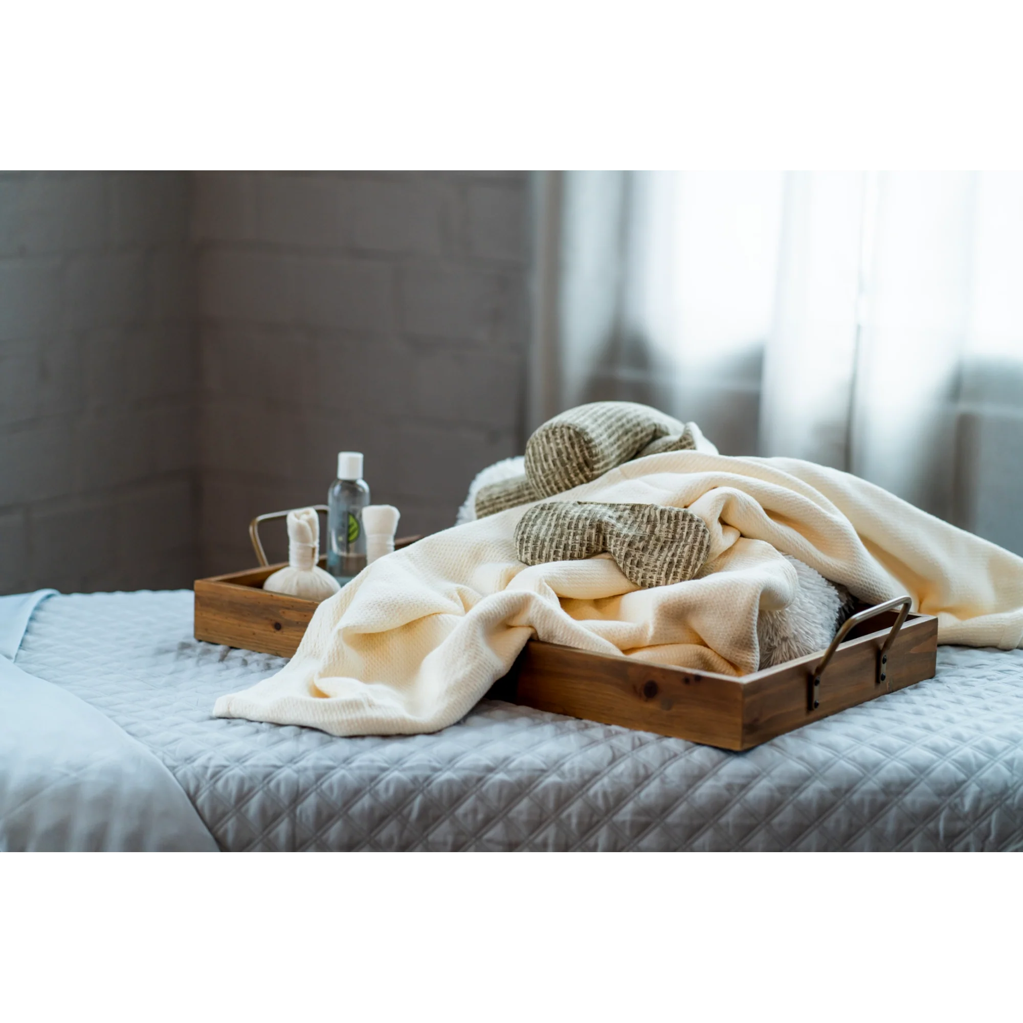 Sposh Organic Basket Weave Blanket, Natural - Image 3