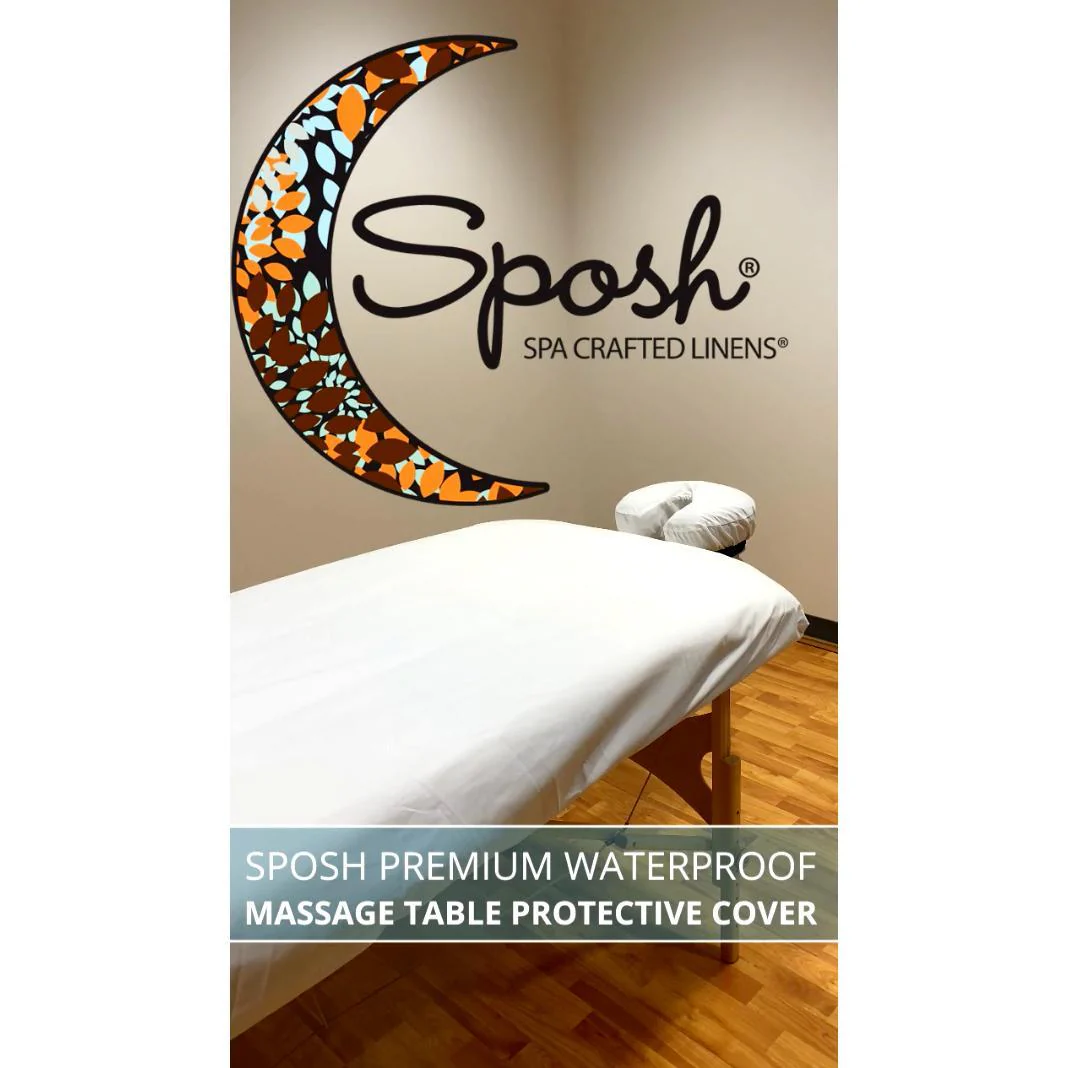 Sposh Premium Waterproof Fitted Sheet and Face Rest Cover for Massage Tables,  White - Image 3