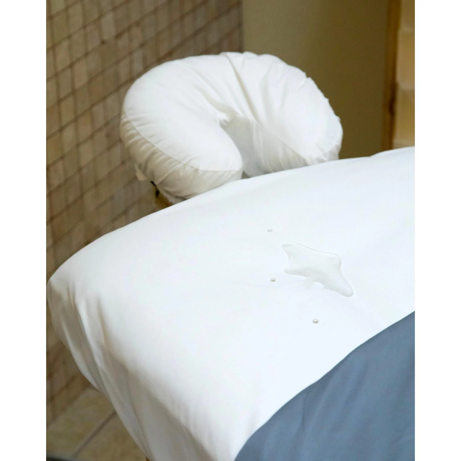Sposh Premium Waterproof Fitted Sheet and Face Rest Cover for Massage Tables,  White - Image 5