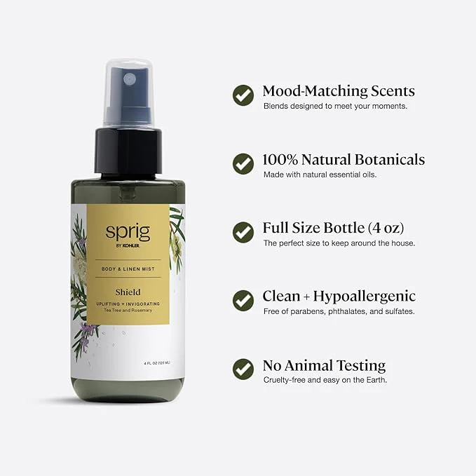 Sprig by Kohler Body & Linen Mist, Shield, 4 fl oz - Image 3