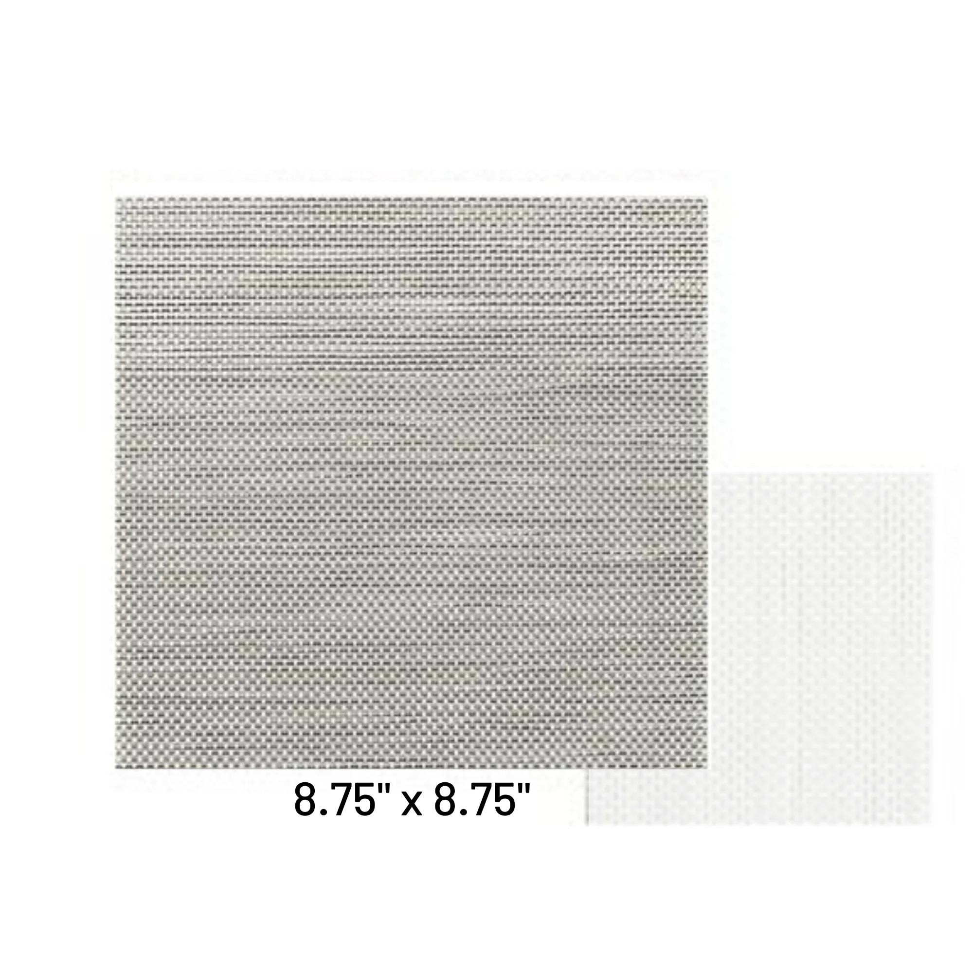 FOH Square Metroweave Mat/Liner, Mesh Gray, 8.75", 12 ct - Image 3