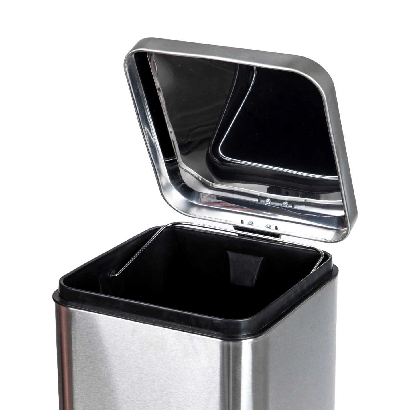Square Stainless Steel Step Trash Can, 32 qt/8 gal - Image 2