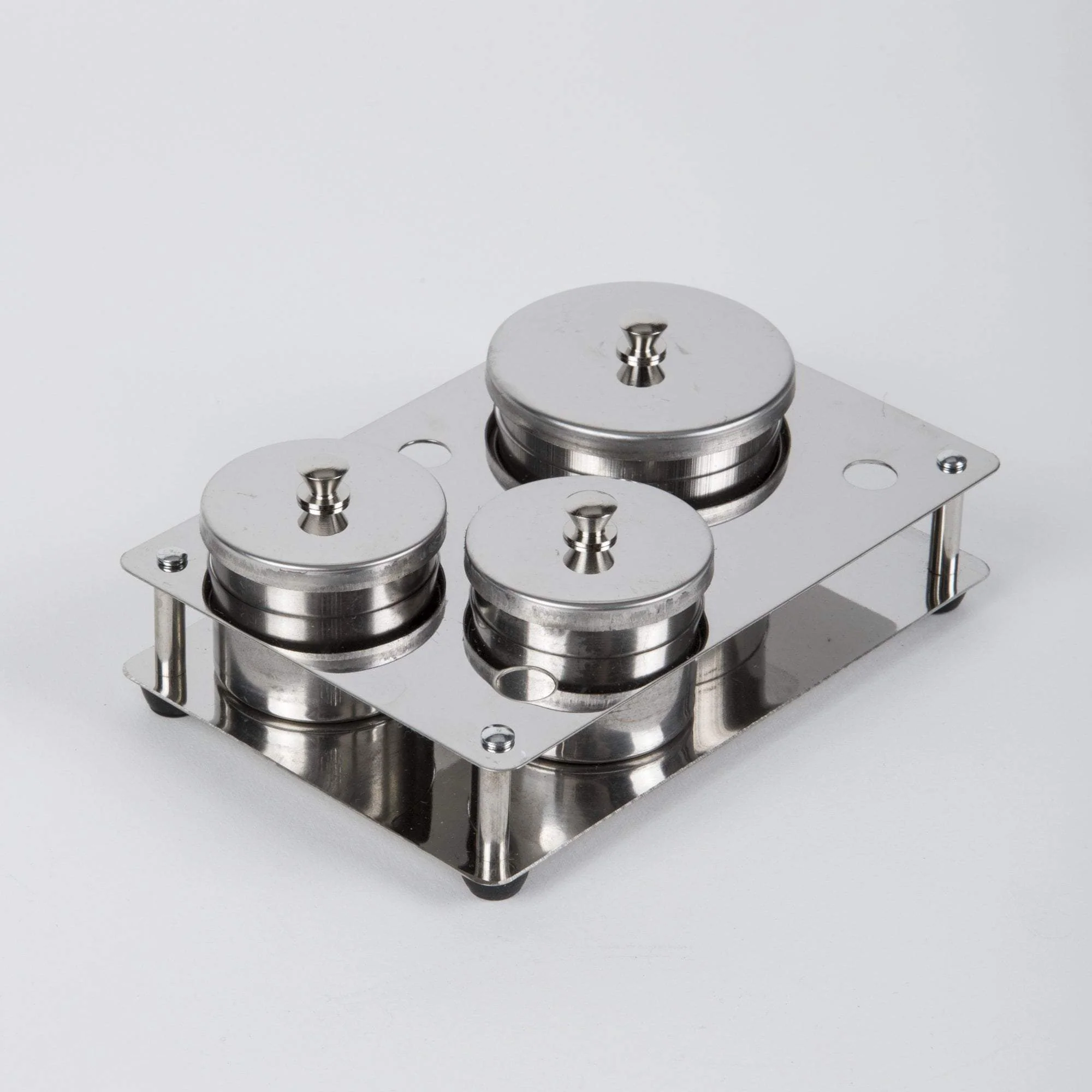 Stainless Steel Covered Dish Set, 3 hole