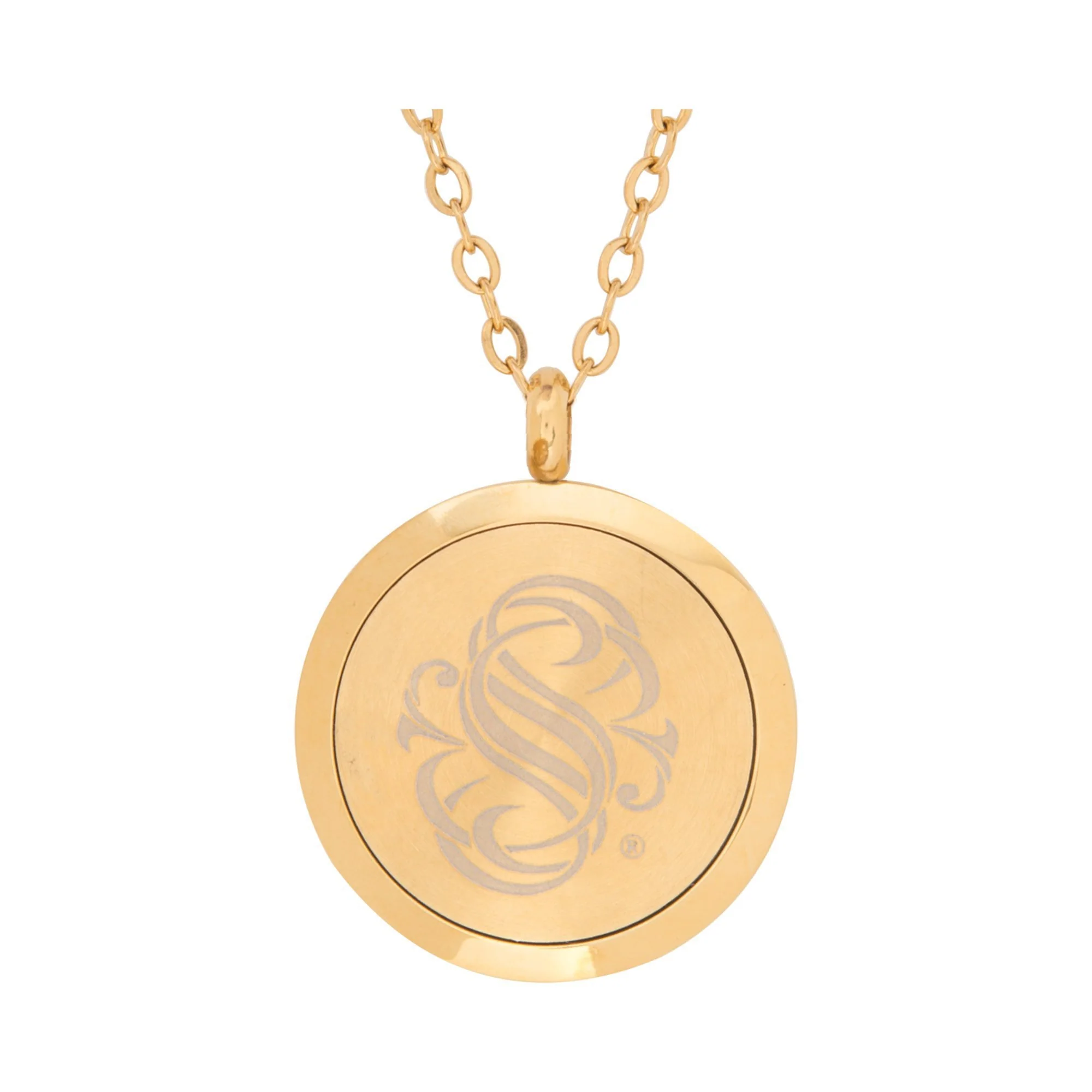 Stainless Steel Golden Waves Pendant - Image 4