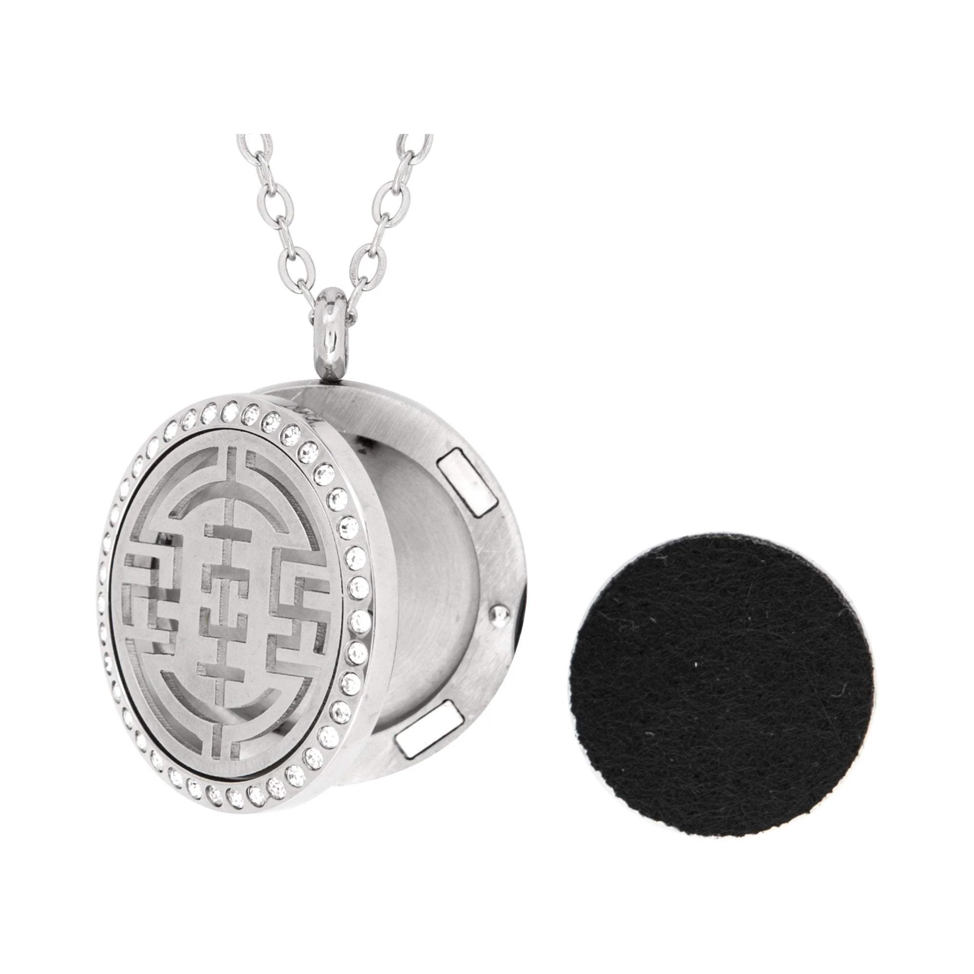 Stainless Steel Orient Crystal Pendant - Image 3