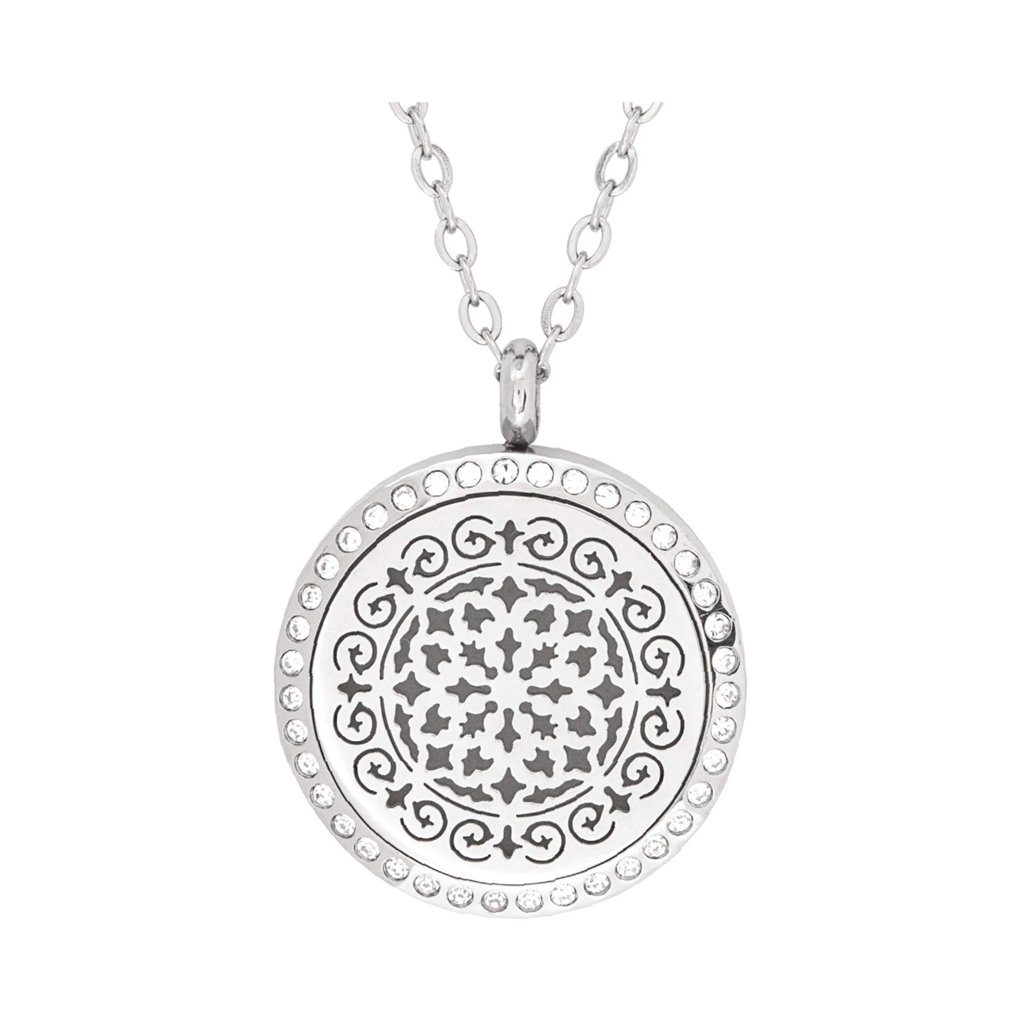 Stainless Steel Siren Crystals Pendant
