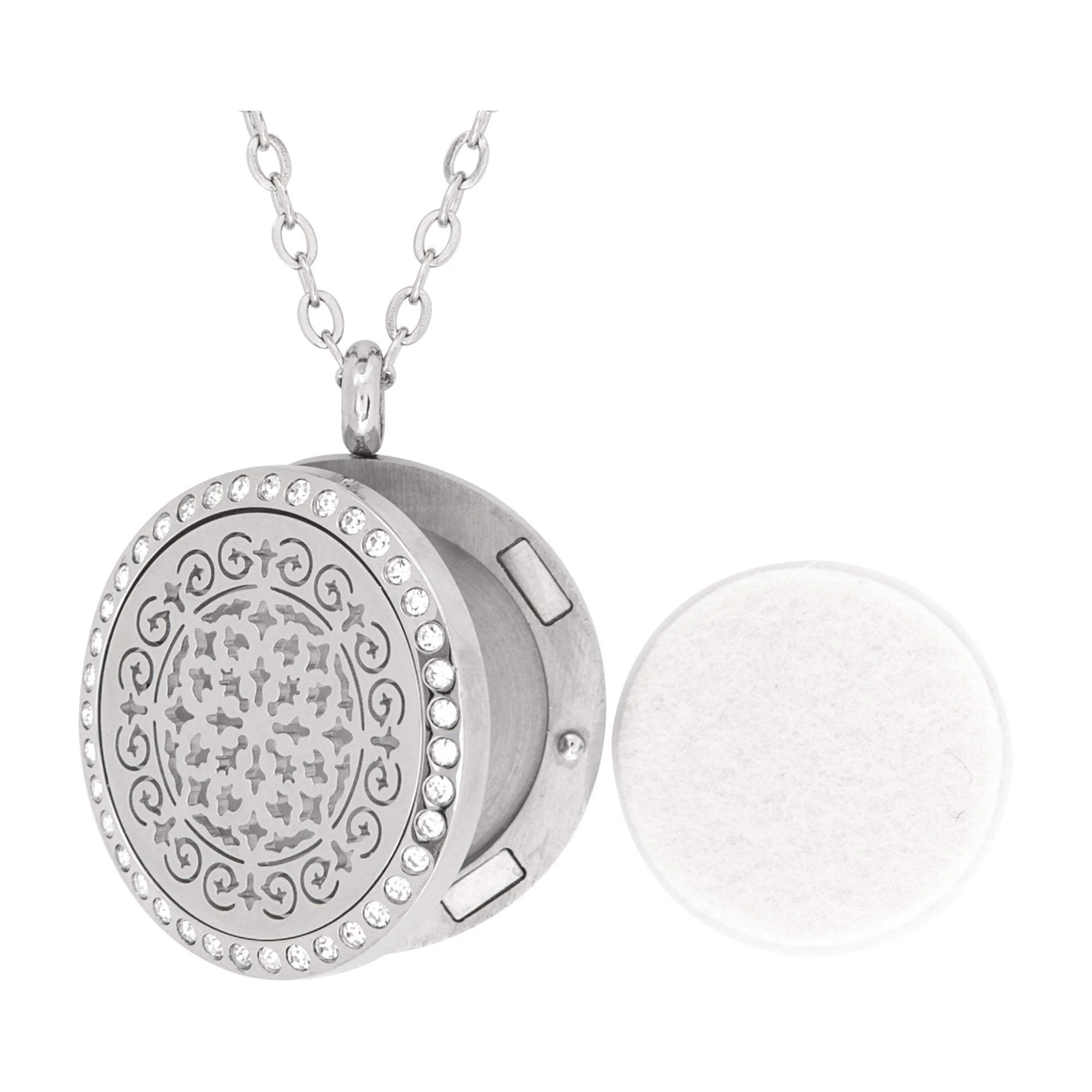 Stainless Steel Siren Crystals Pendant - Image 3