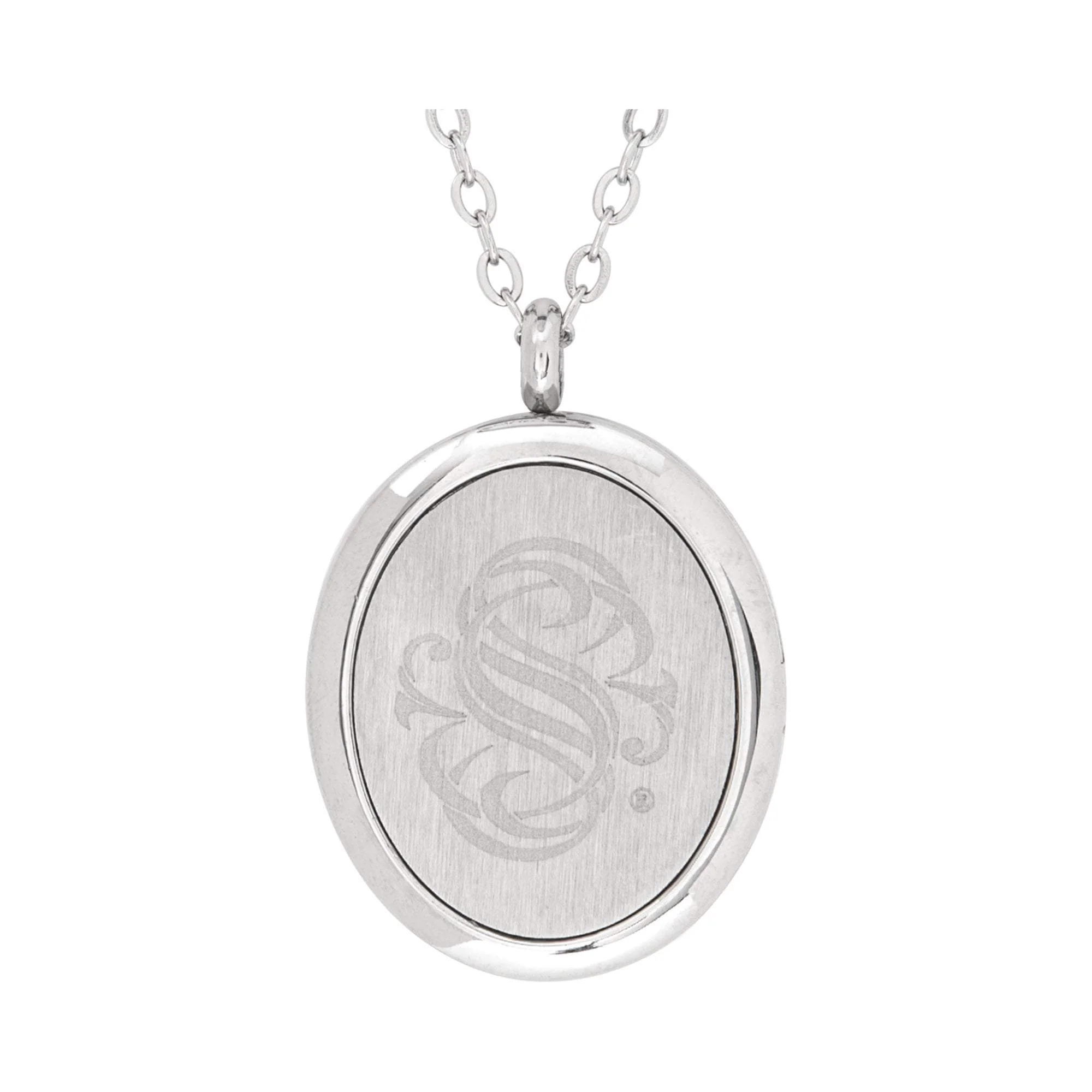 Stainless Steel Whimsical Oval Pendant - Image 4