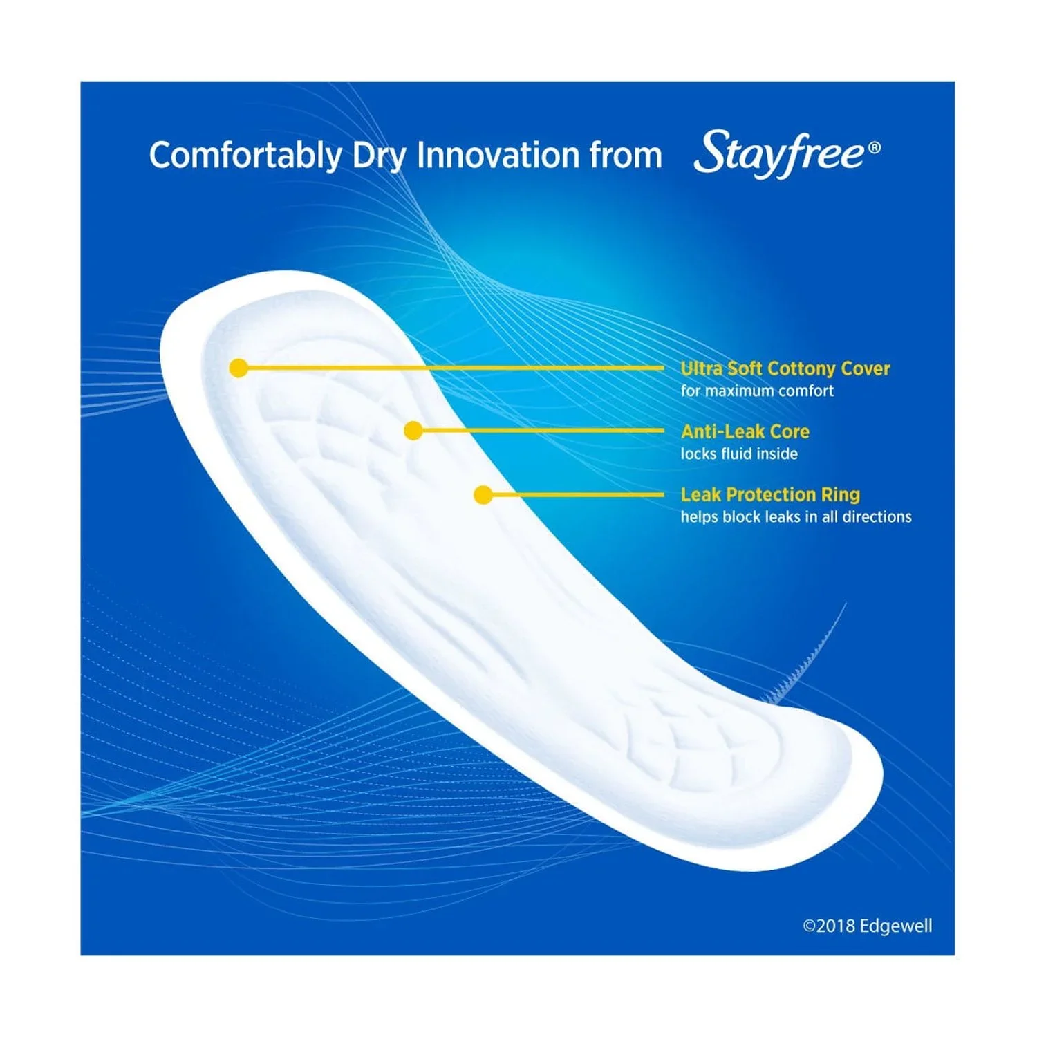 Stayfree Maxi Pads, Classic, 22 ct. - Image 2