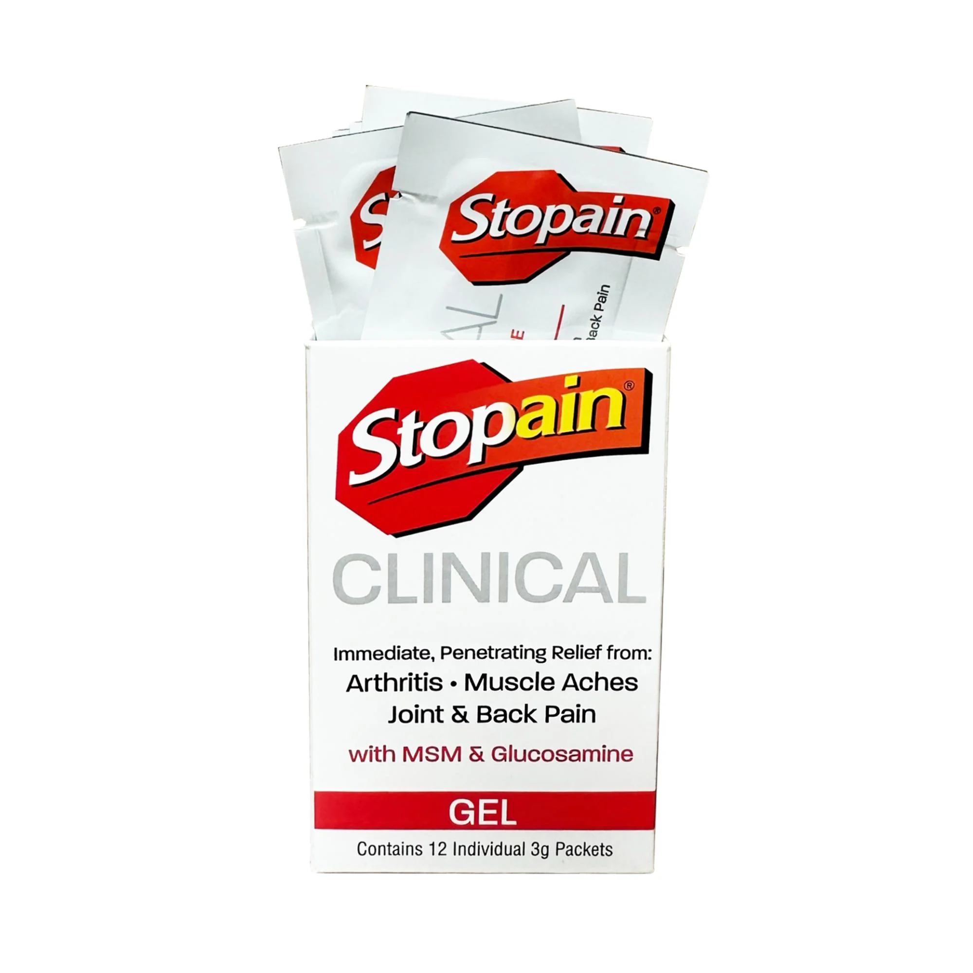 Stopain Clinical Gel Packets, 3 gram, 12 ct - Image 2