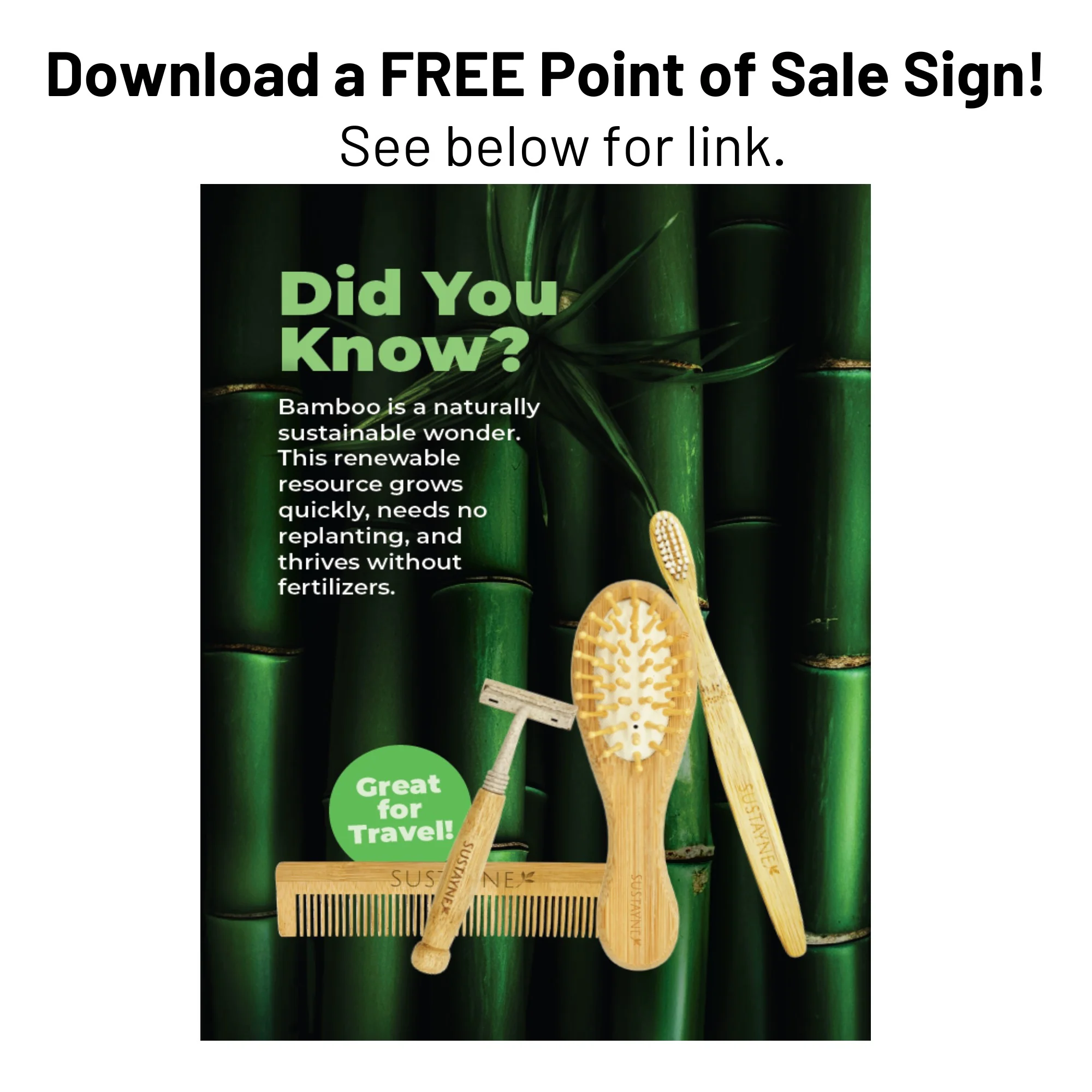 Sustayne Bamboo Travel Amenity Retailer Success Kit - Image 2