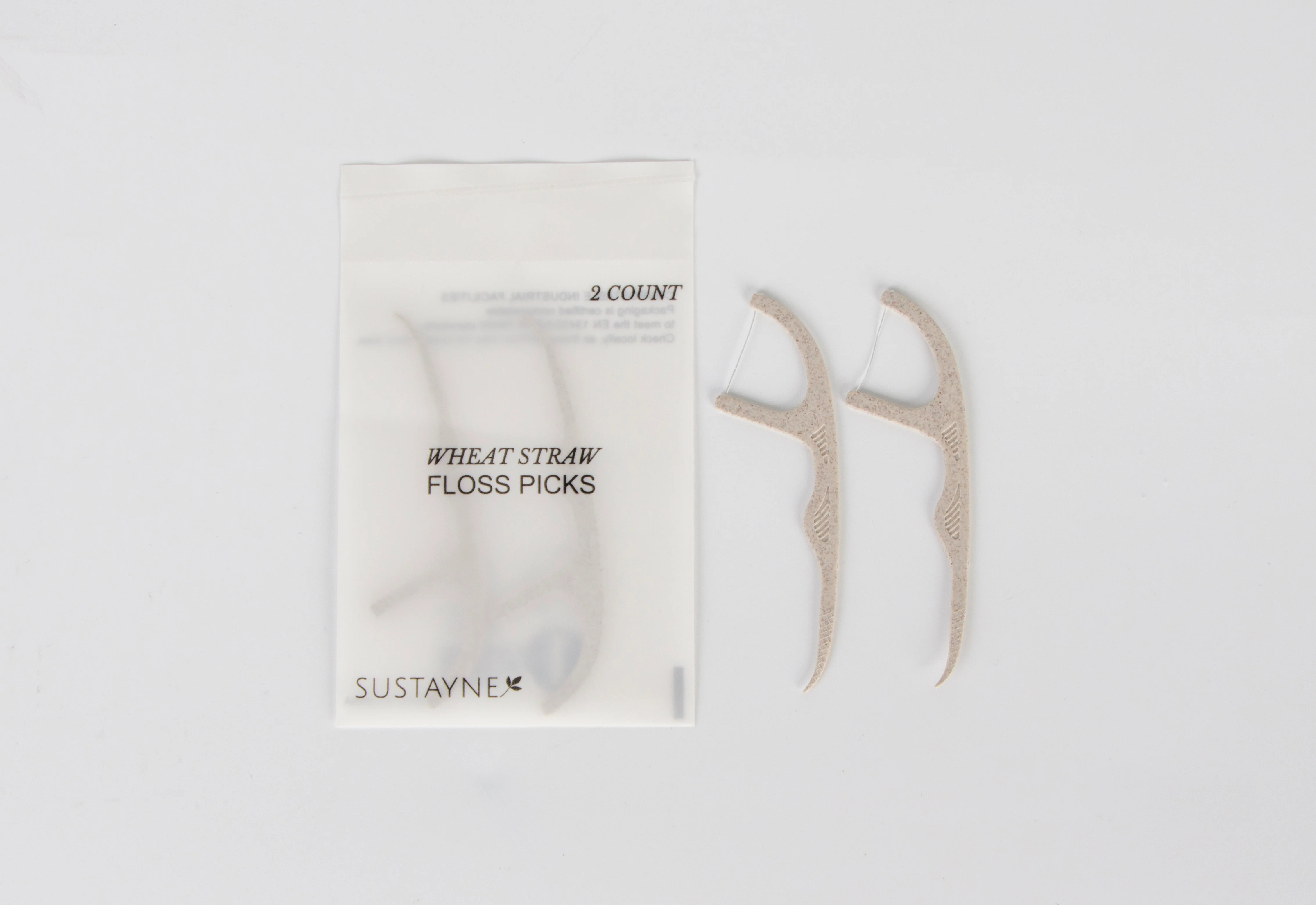 Sustayne Floss Picks, Wheat Straw
