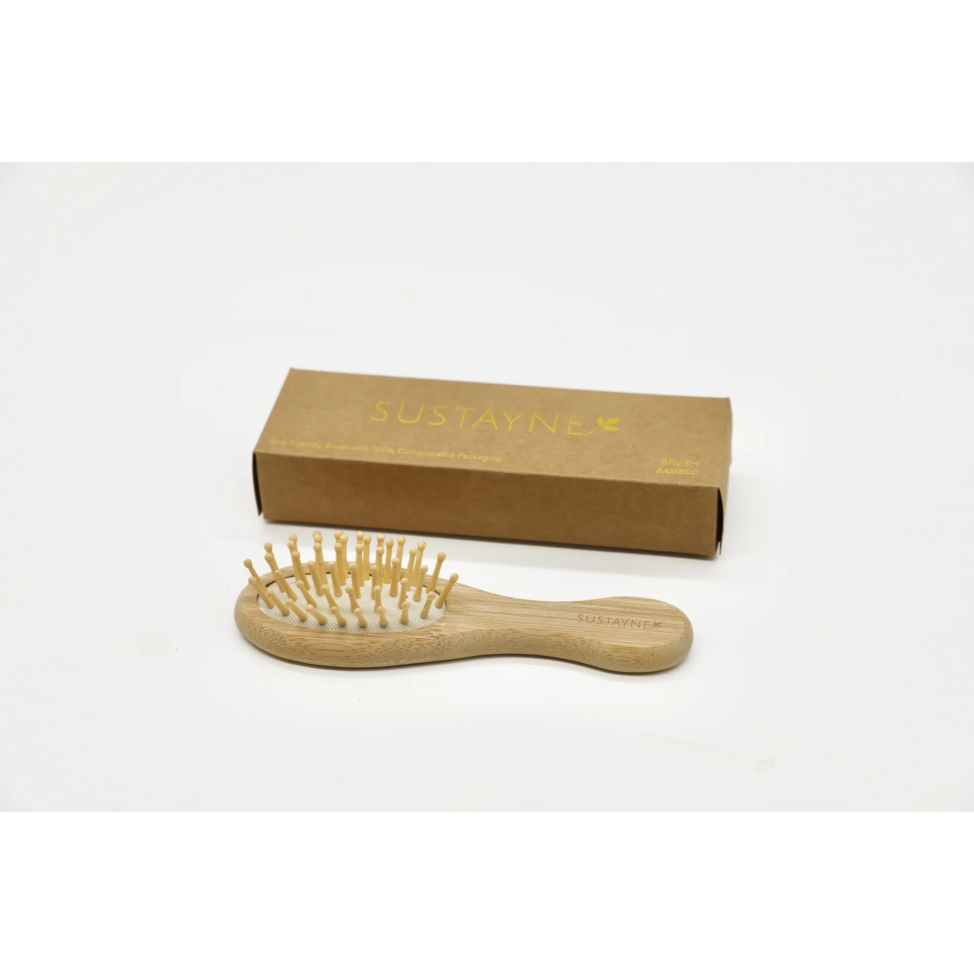 Sustayne Hair Brush, Bamboo, 6" - Image 5