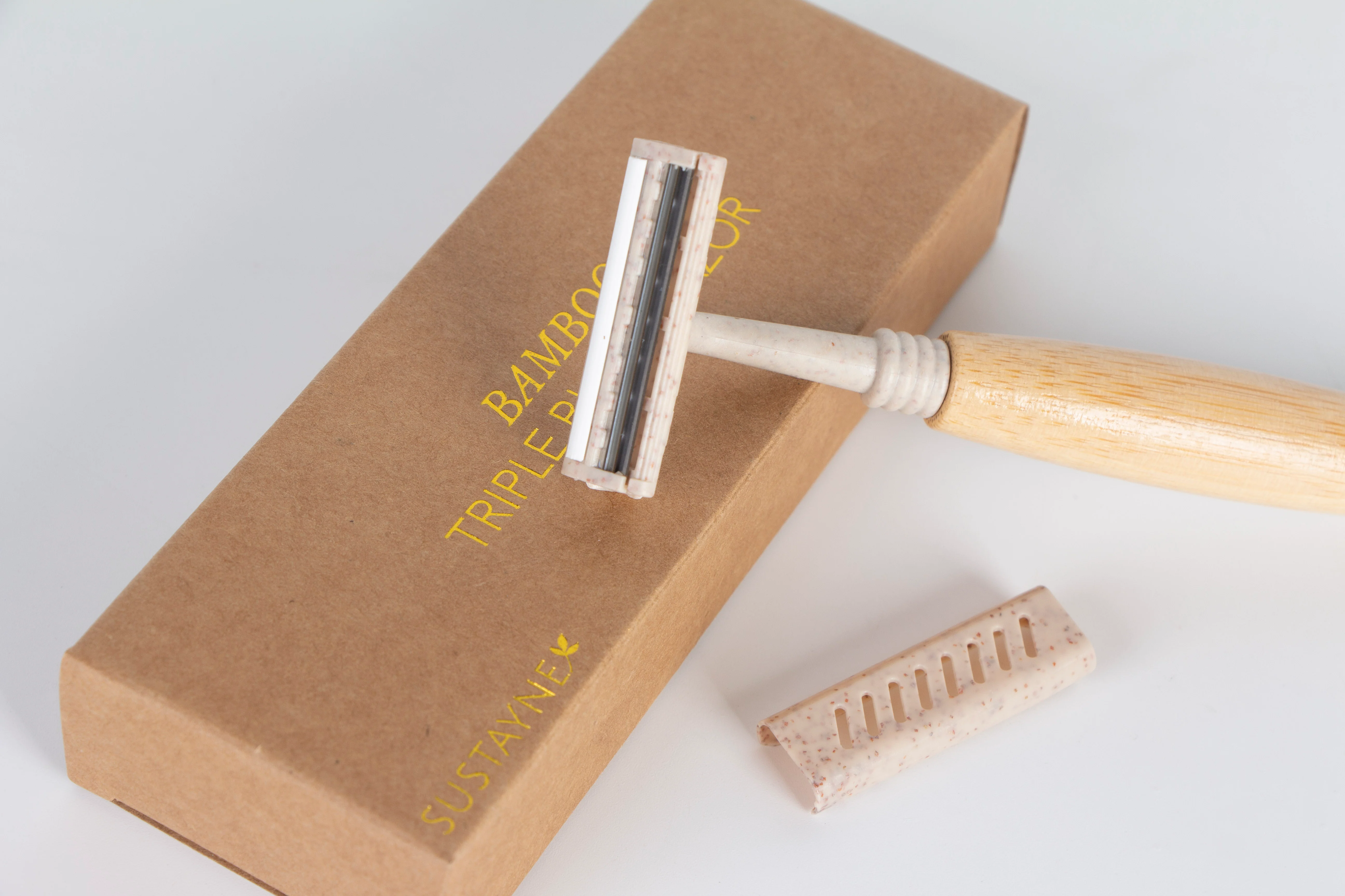 Sustayne Razor, Bamboo, Triple Blade