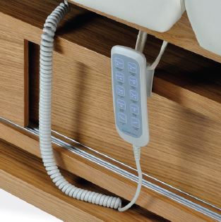 Touch America Aida Treatment Table, Pearl with Oak - Image 3