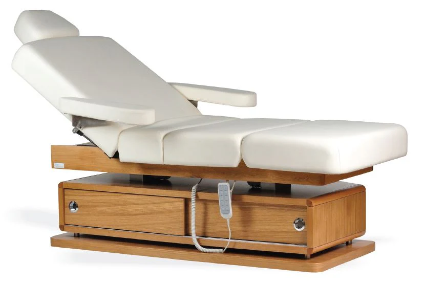 Touch America Aida Treatment Table, Pearl with Oak - Image 5