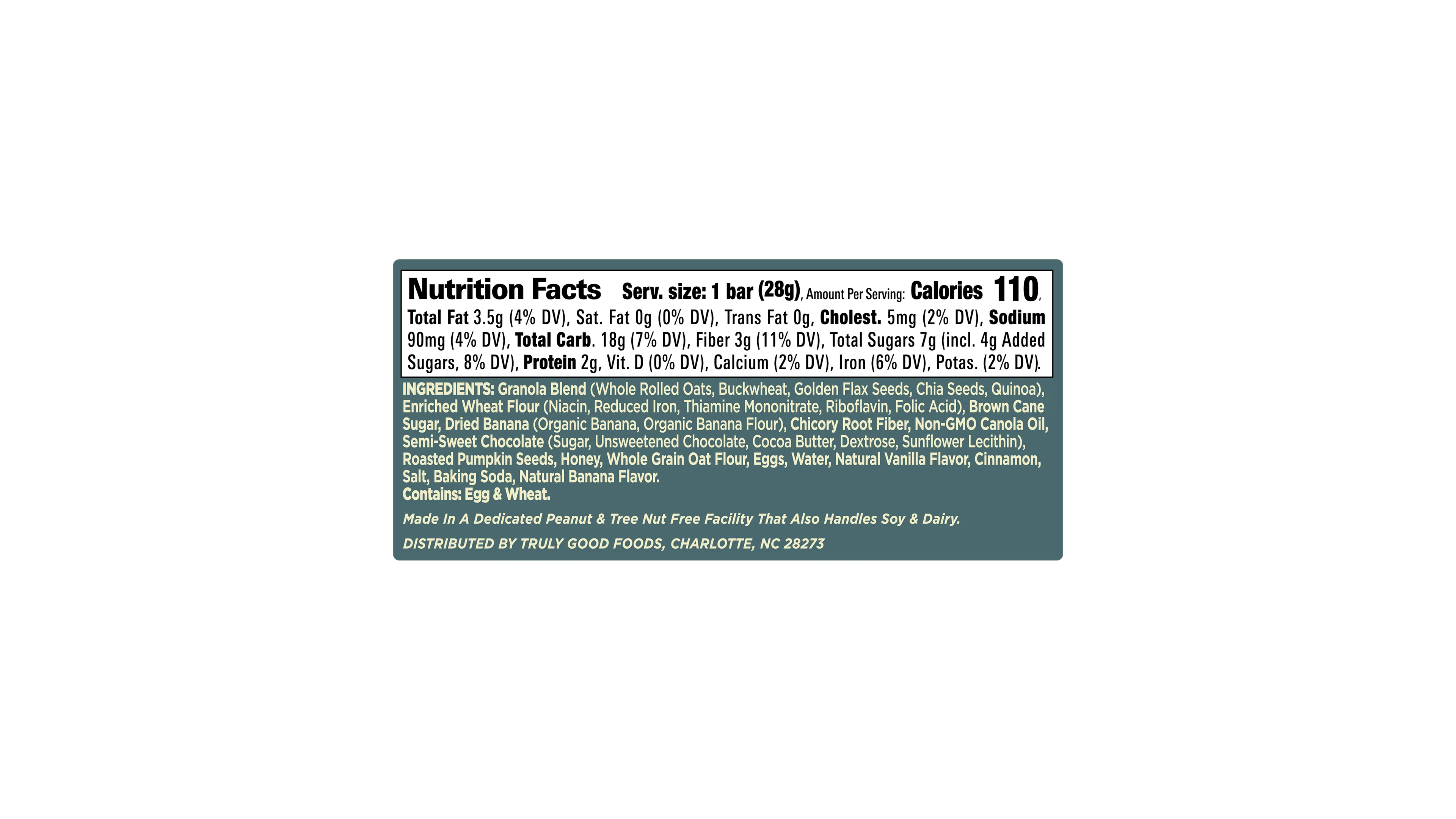 Truly Good Foods Golden Hour Snack Bar, Banana Bread, 1 oz, 48 ct - Image 2