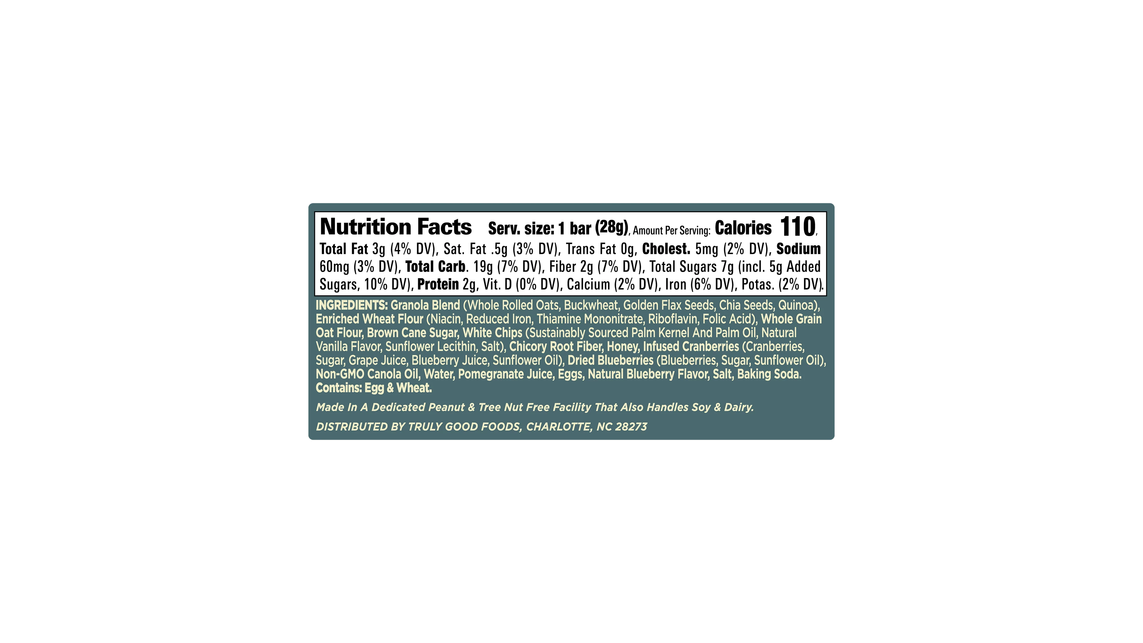 Truly Good Foods Golden Hour Snack Bar, Berry Vanilla, 1 oz, 48 ct - Image 2